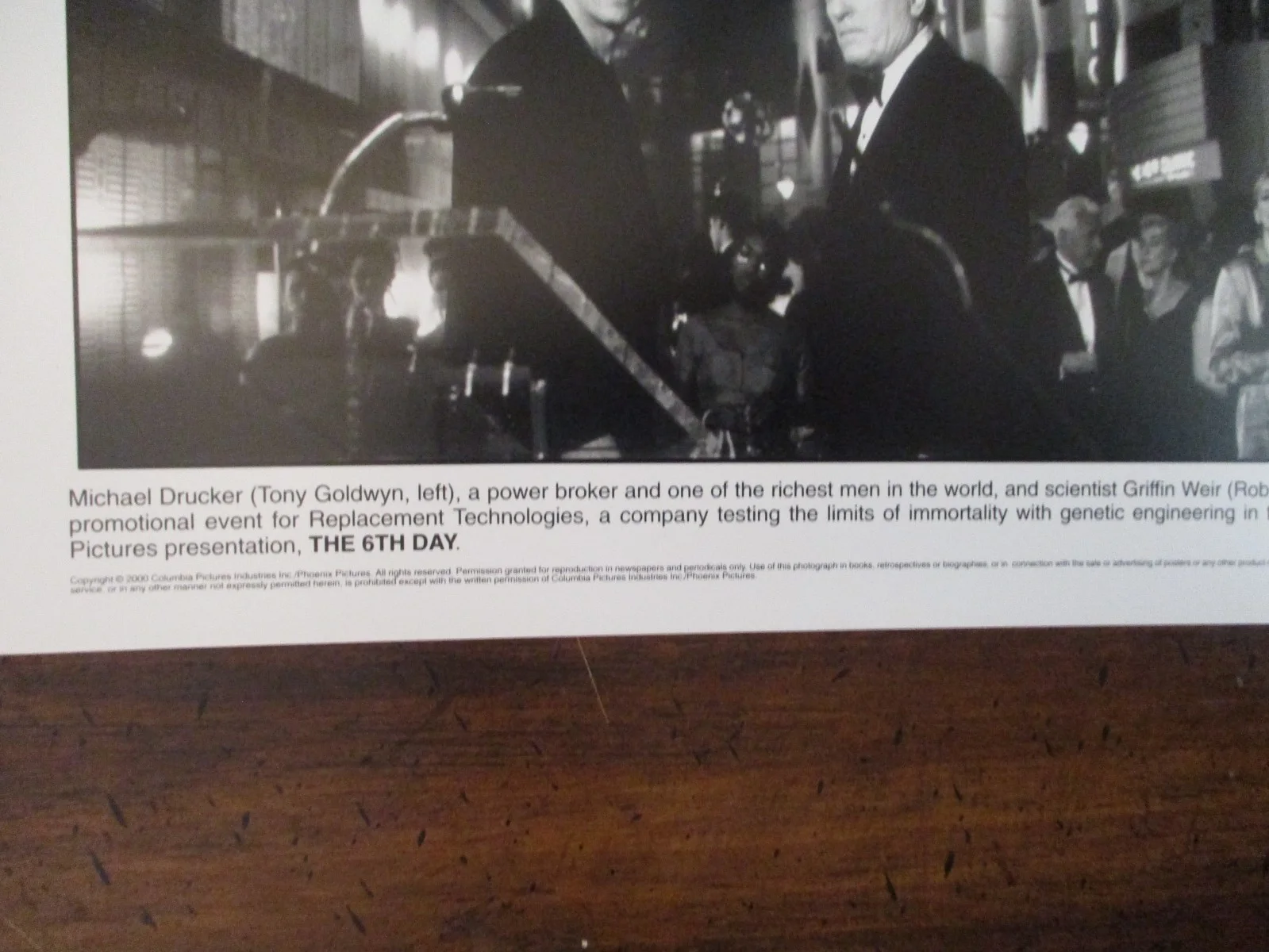 Tony Goldwyn/Robert Duvall(THE 6TH DAY)2000 10 x 8 Black & White Press Photo, изображение 3