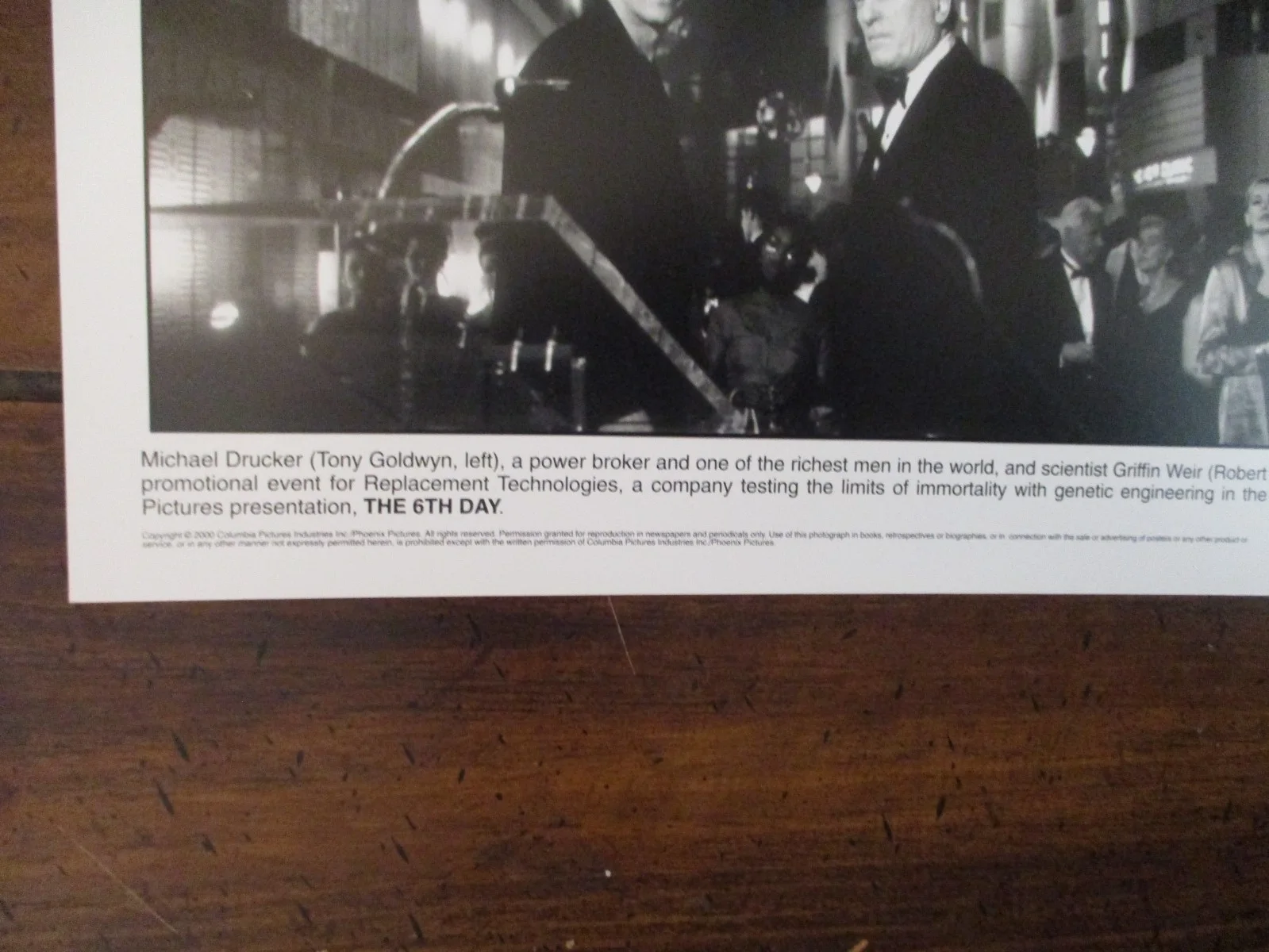 Tony Goldwyn/Robert Duvall(THE 6TH DAY)2000 10 x 8 Black & White Press Photo, изображение 4