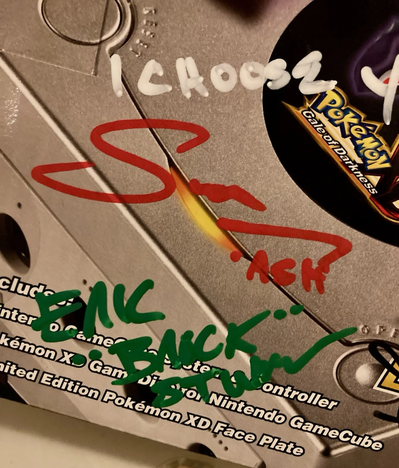 Rachael lillis / jason paige/ amd more — Rare Signed 5x Pokémon XD Gale Of Darkness BOX Rachael Lillis +more Great Shape!, изображение 3