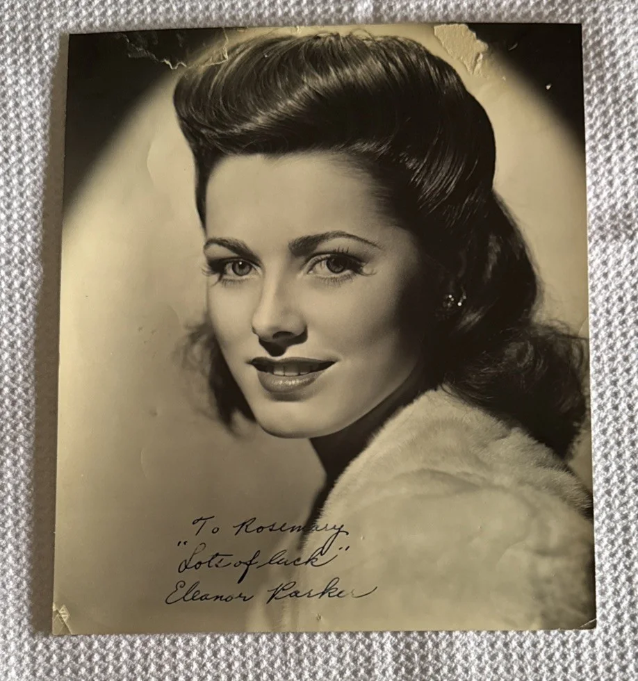 Eleanor Parker Vintage 1940’s SIGNED PHOTO Autograph 7x9 Damaged, image 3