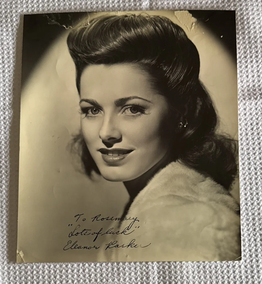 Eleanor Parker Vintage 1940’s SIGNED PHOTO Autograph 7x9 Damaged, image 4