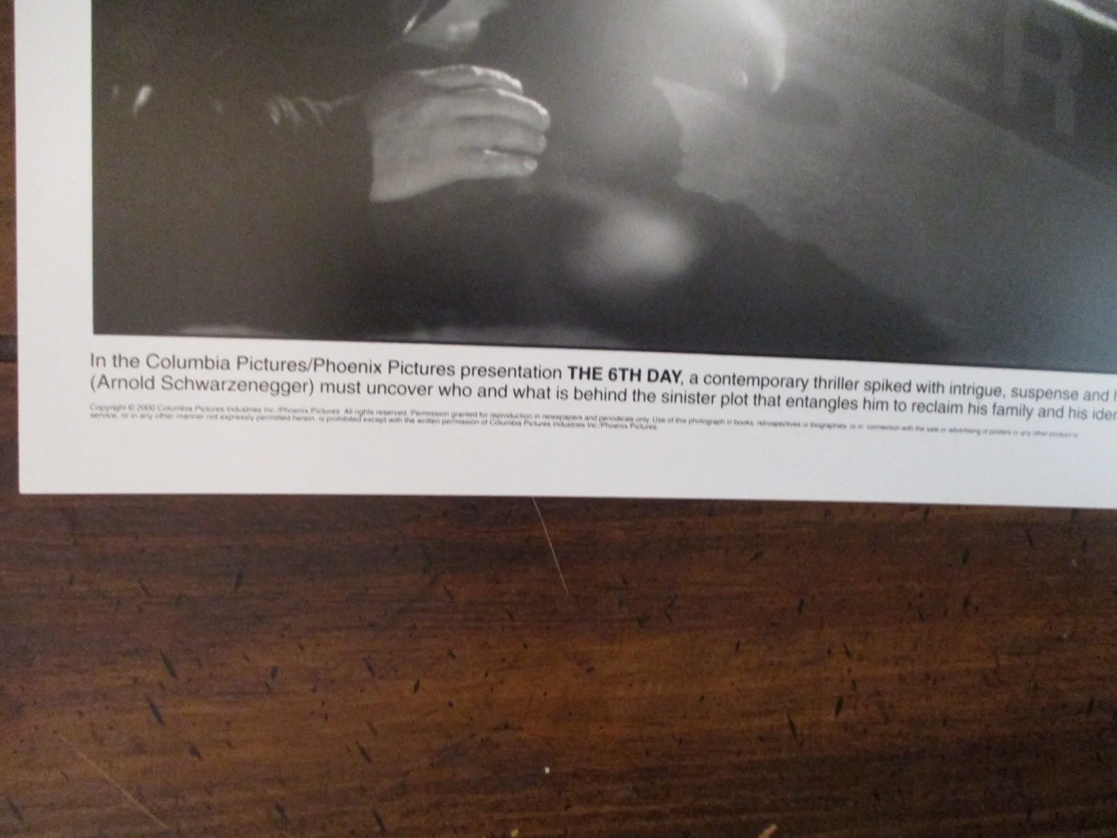 Arnold Schwarzenegger("THE 6TH DAY")10 x 8 2000 Glossy Black & White Press Photo, изображение 2