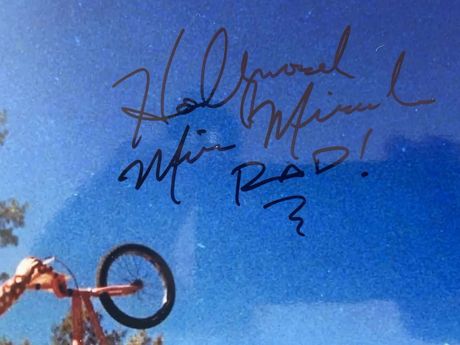 HOLLYWOOD MIKE MIRANDA Autographed RAD BMX Movie 8x10 Photo, изображение 2