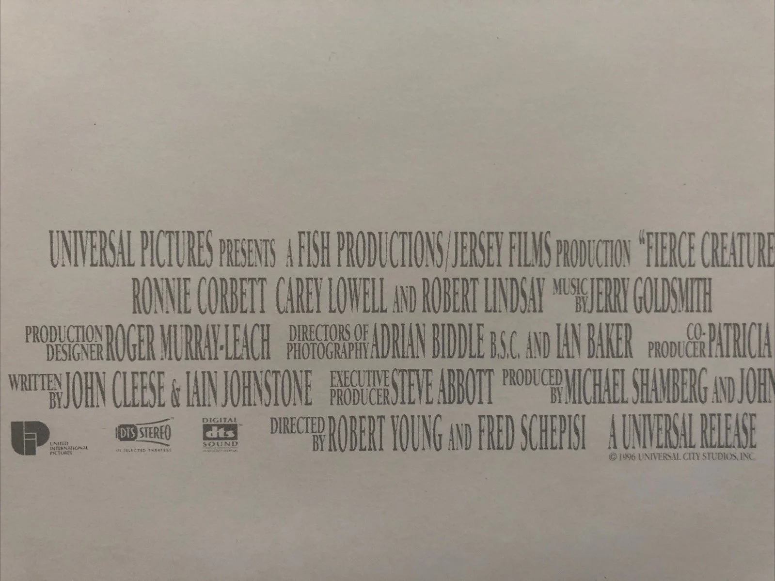 Cinema Film Mini Poster A3 - Fierce Creatures - John Cleese & Jamie Lee Curtis, изображение 5