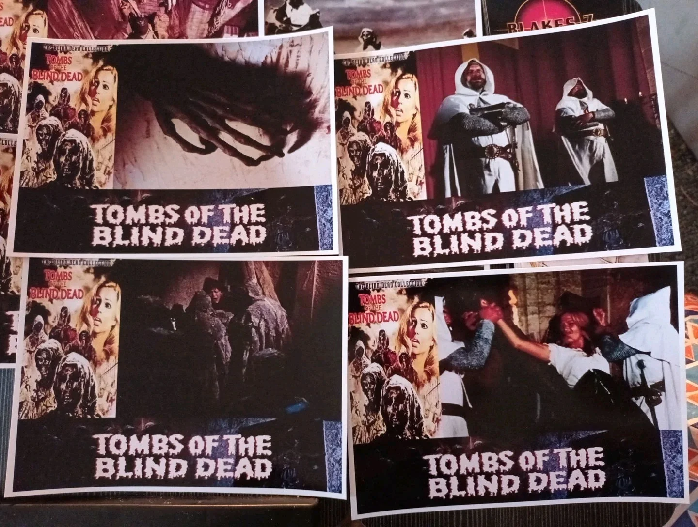 The Blind Dead. 12 Unoffical Glossy 7x5ins Lobby Cards/ 6 bookmarks. NEW, изображение 2