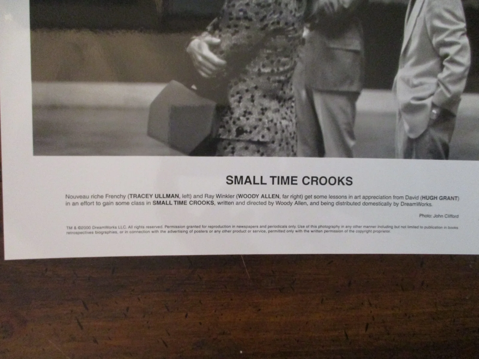 Woody Allen/Tracey Ullman/Hugh Grant(SMALL TIME CROOKS)2000 10 x 8 B & W Photo, изображение 3