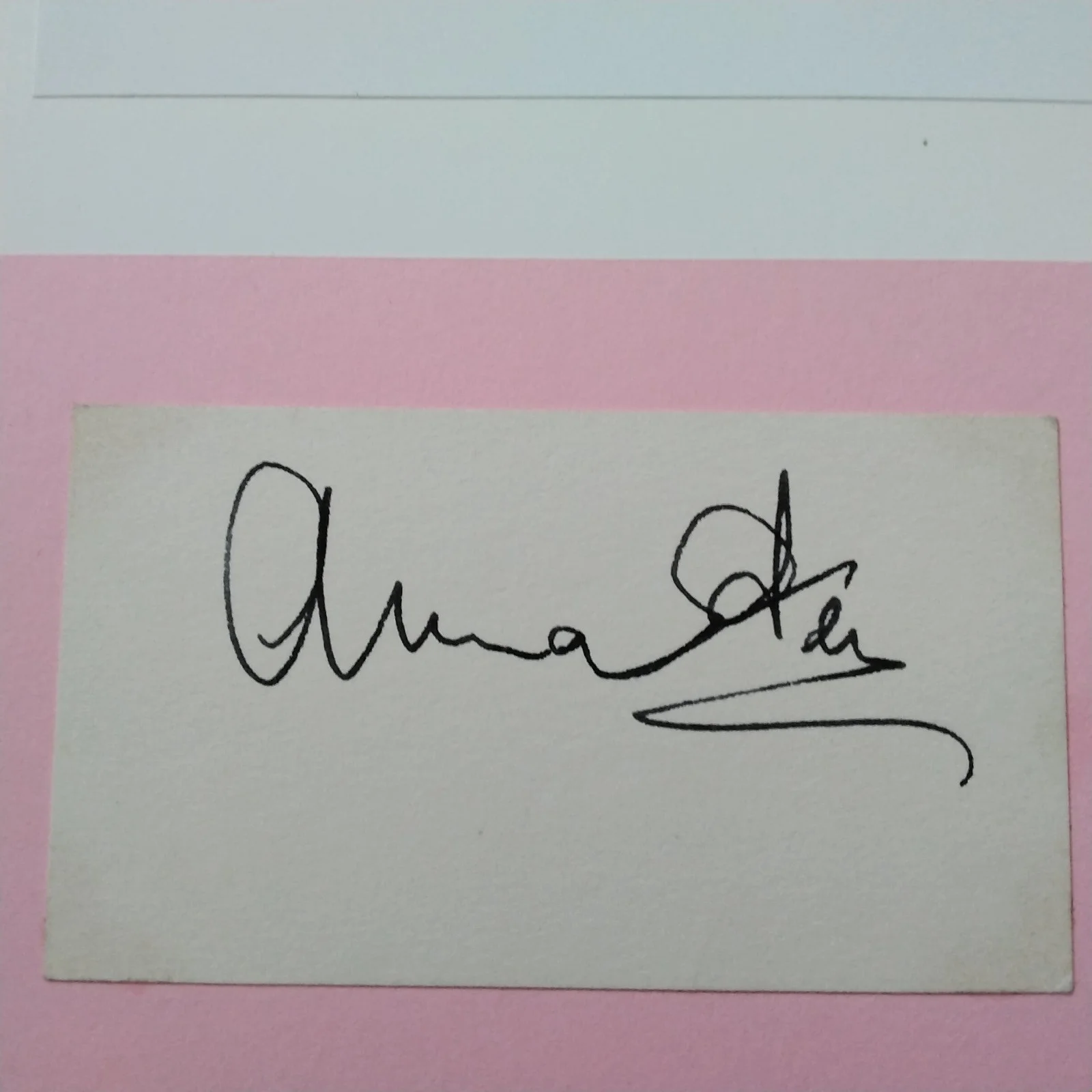 Anna Sten SIGNED Card Photo 30s Russian Movie Actress Goldwyn Nana We Live Again, изображение 4