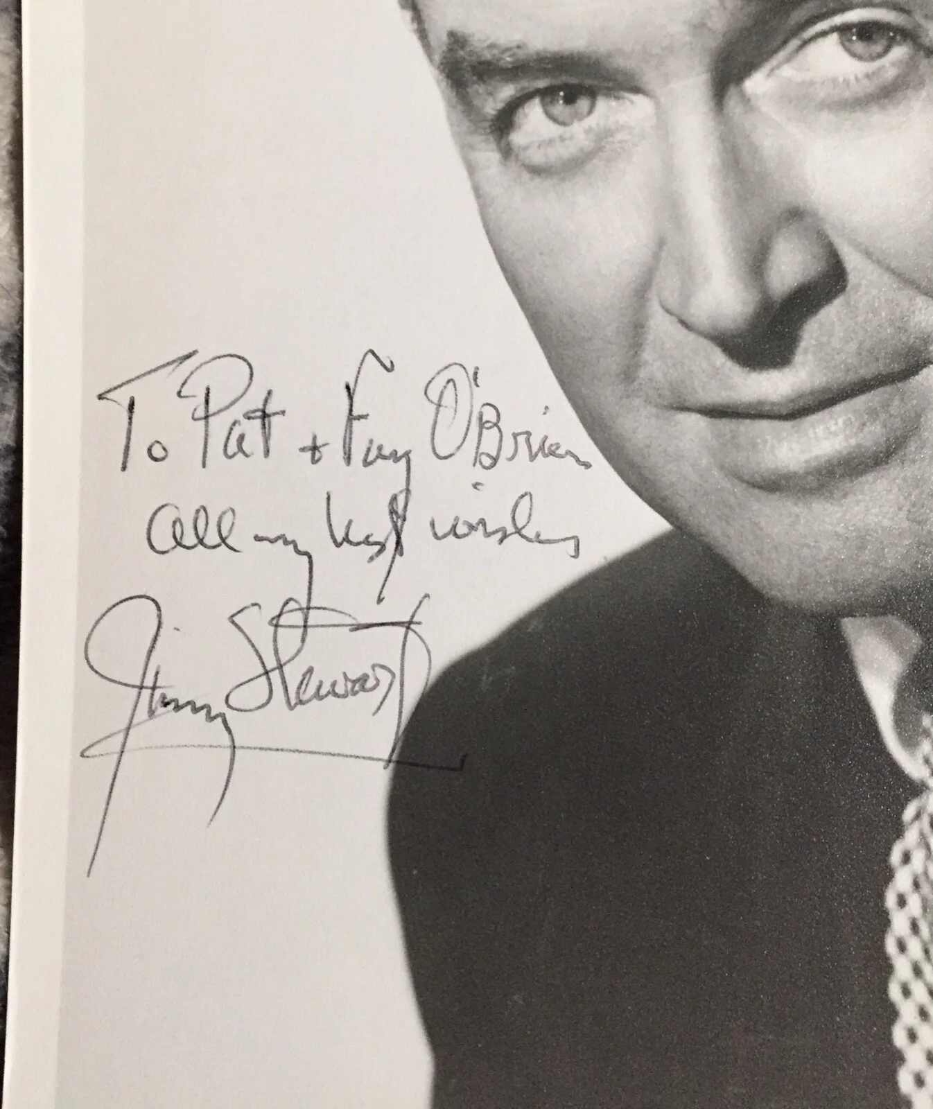 JIMMY STEWART—SIGNED PHOTO—For Friars Club Member + Spouse, изображение 2