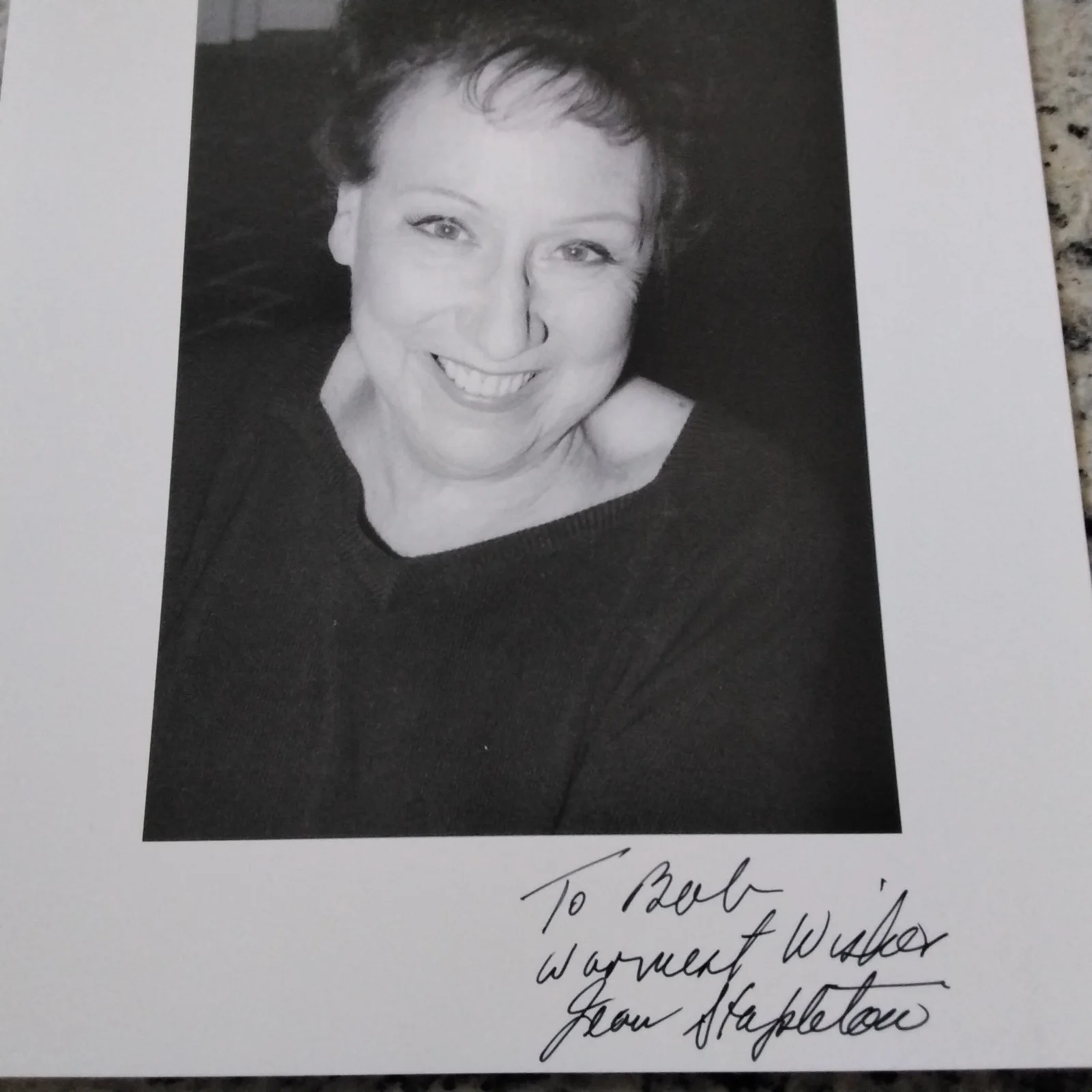 Jean Stapleton SIGNED 8x10 Photo 70s TV Stage Actress All In The Family Dingbat, изображение 2