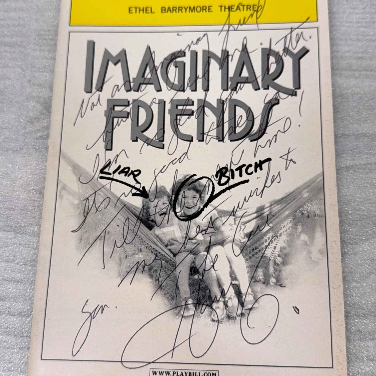 Harry Groener — Harry Groener Hand Signed Playbill "Imaginary Friends" Autograph NO COA, image 2