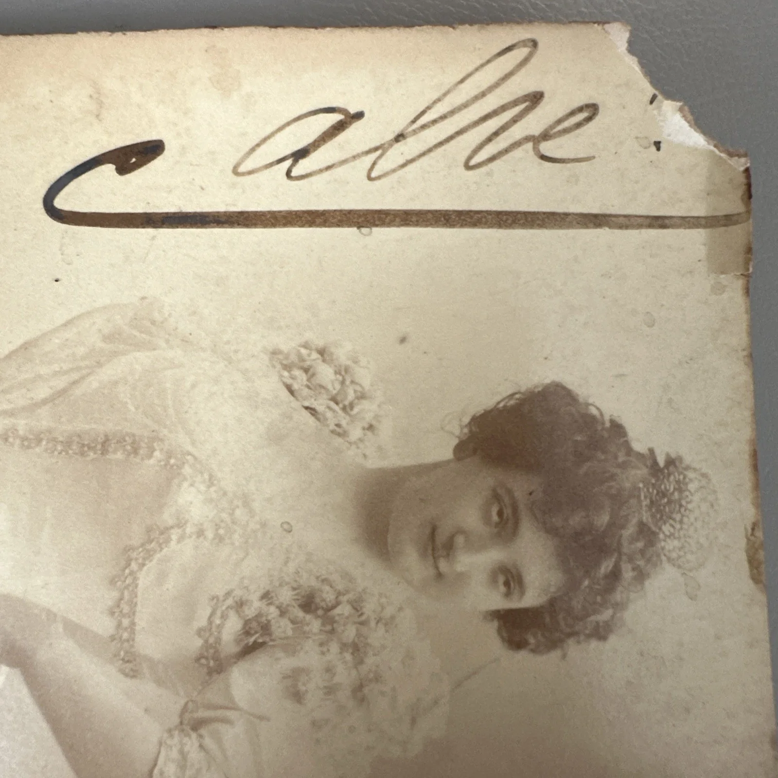 EMMA CALVE Opera Soprano Singer AUTOGRAPH Signed Cabinet Card 1899 - RARE!, image 4