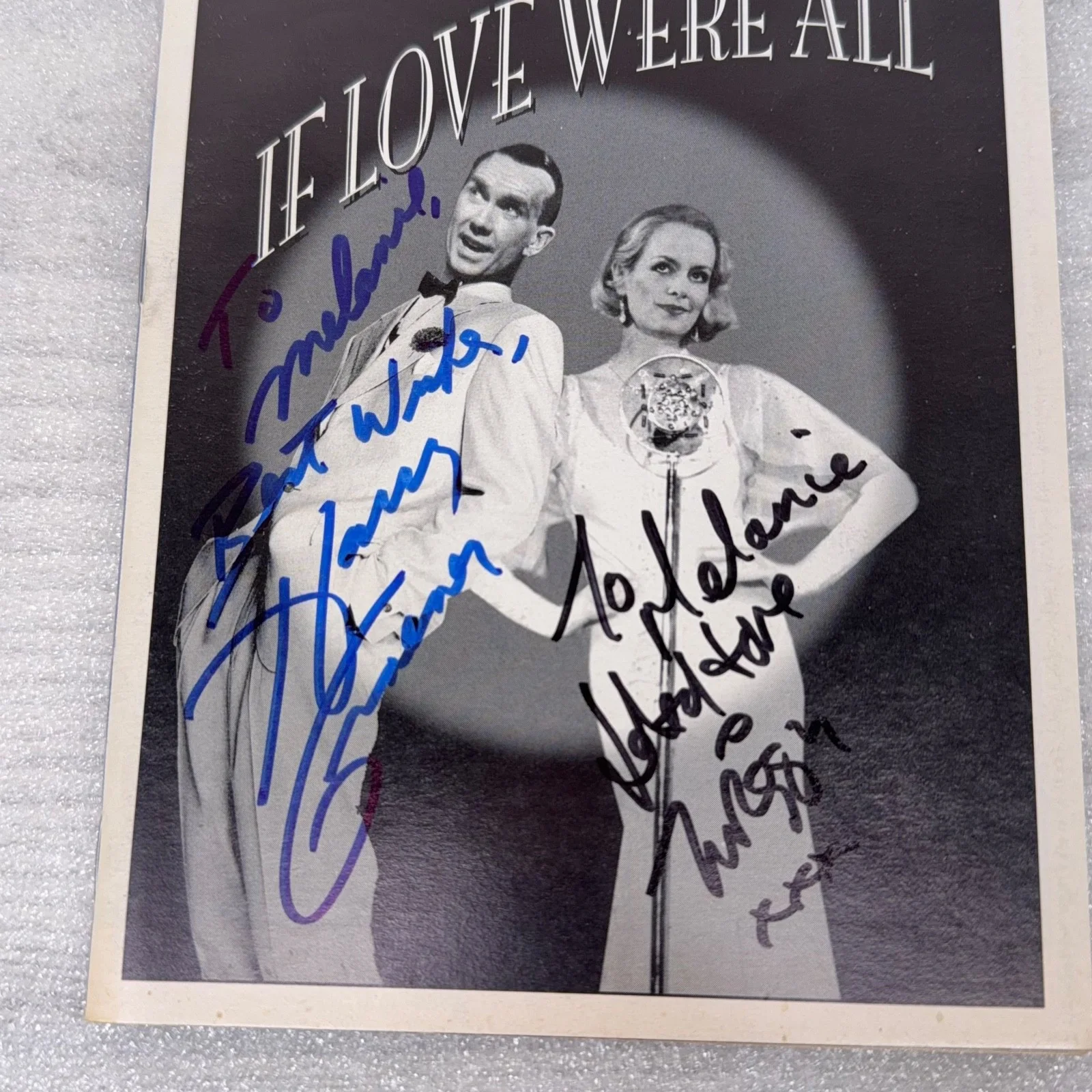 Twiggy, Harry Groener — Harry Groener & Twiggy Hand Signed Playbill "If Love Were All" Autograph NO COA, изображение 2