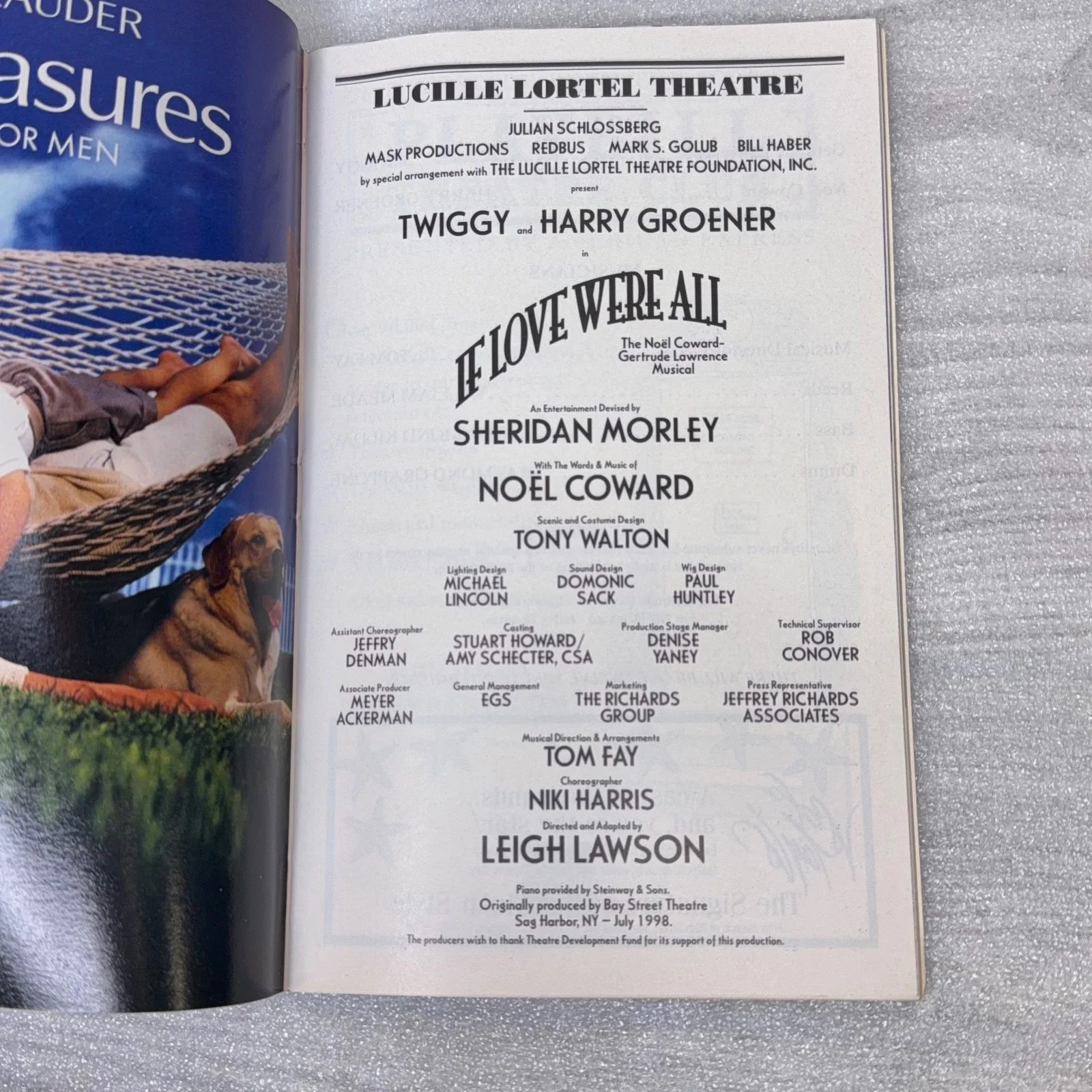 Twiggy, Harry Groener — Harry Groener & Twiggy Hand Signed Playbill "If Love Were All" Autograph NO COA, изображение 4