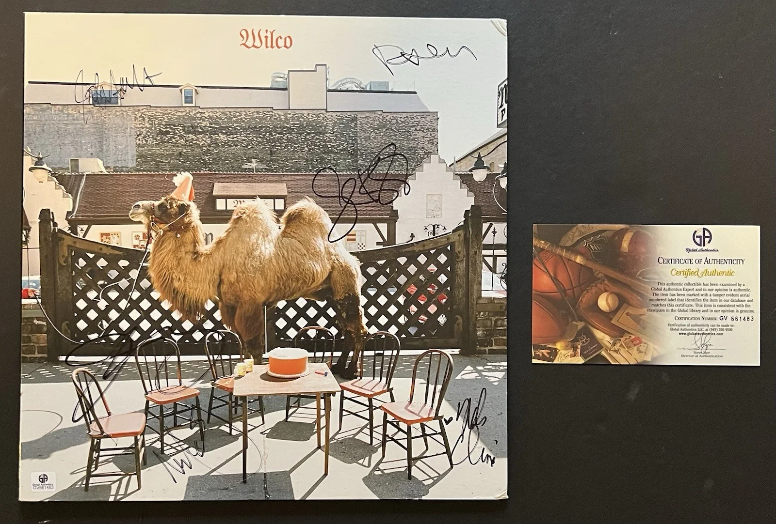 Authentic Autographed Wilco the album LP record signed COA vinyl, изображение 2