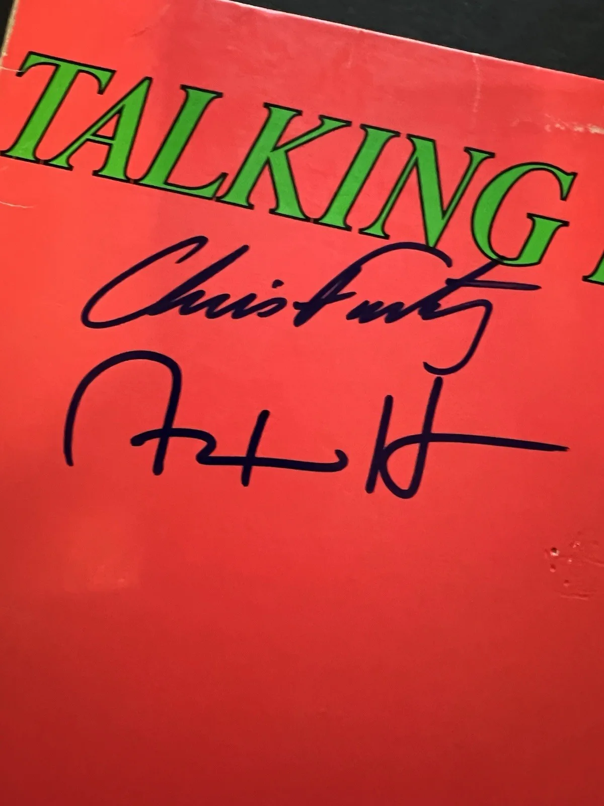 Authentic Autographed Talking Heads 77 LP album record hand signed vinyl RARE, изображение 3