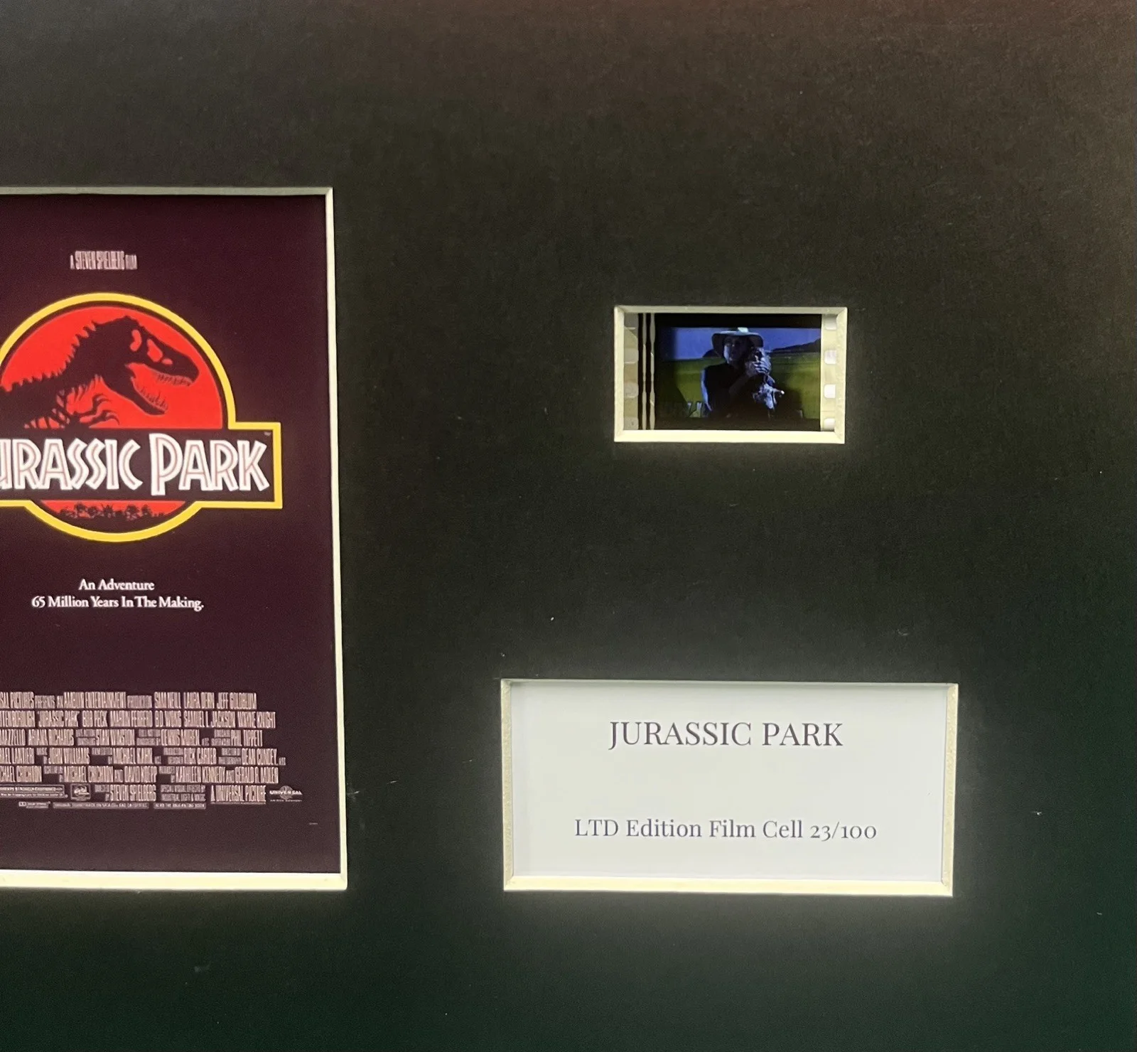 Jurassic Park . 35mm Film Cell Mounted Display, image 2
