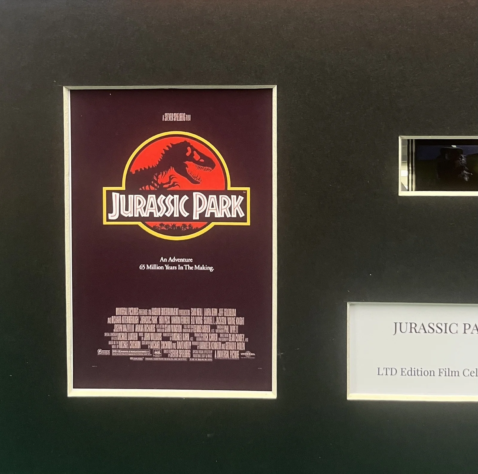 Jurassic Park . 35mm Film Cell Mounted Display, image 3
