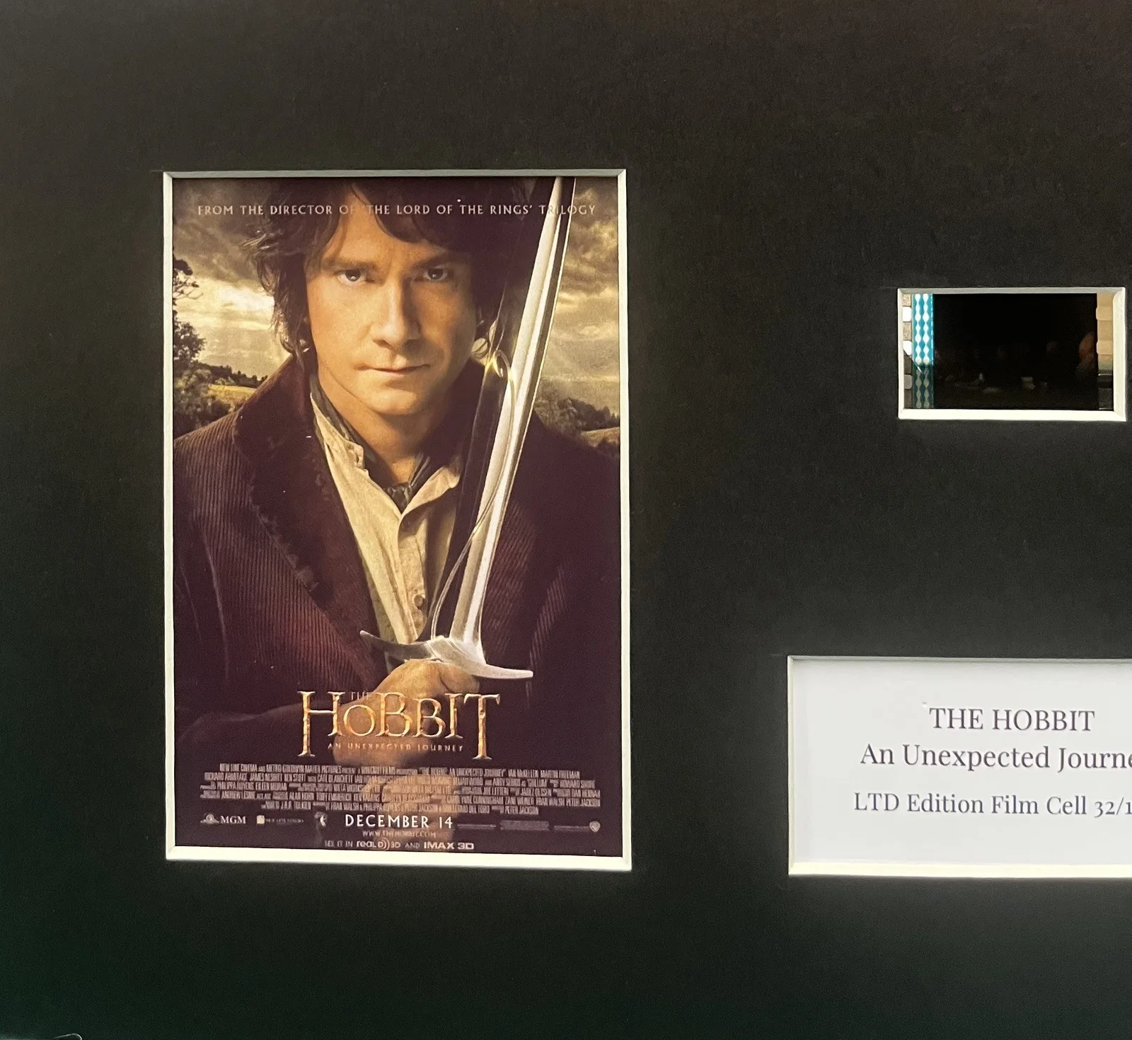 THE HOBBIT . 35mm Film Cell Mounted Display, image 3