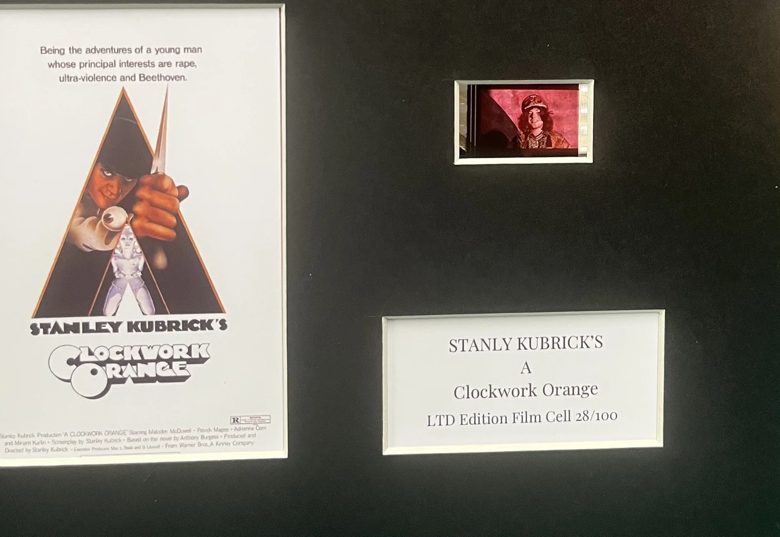 A CLOCKWORK ORANGE . 35mm Film Cell Mounted Display, image 3