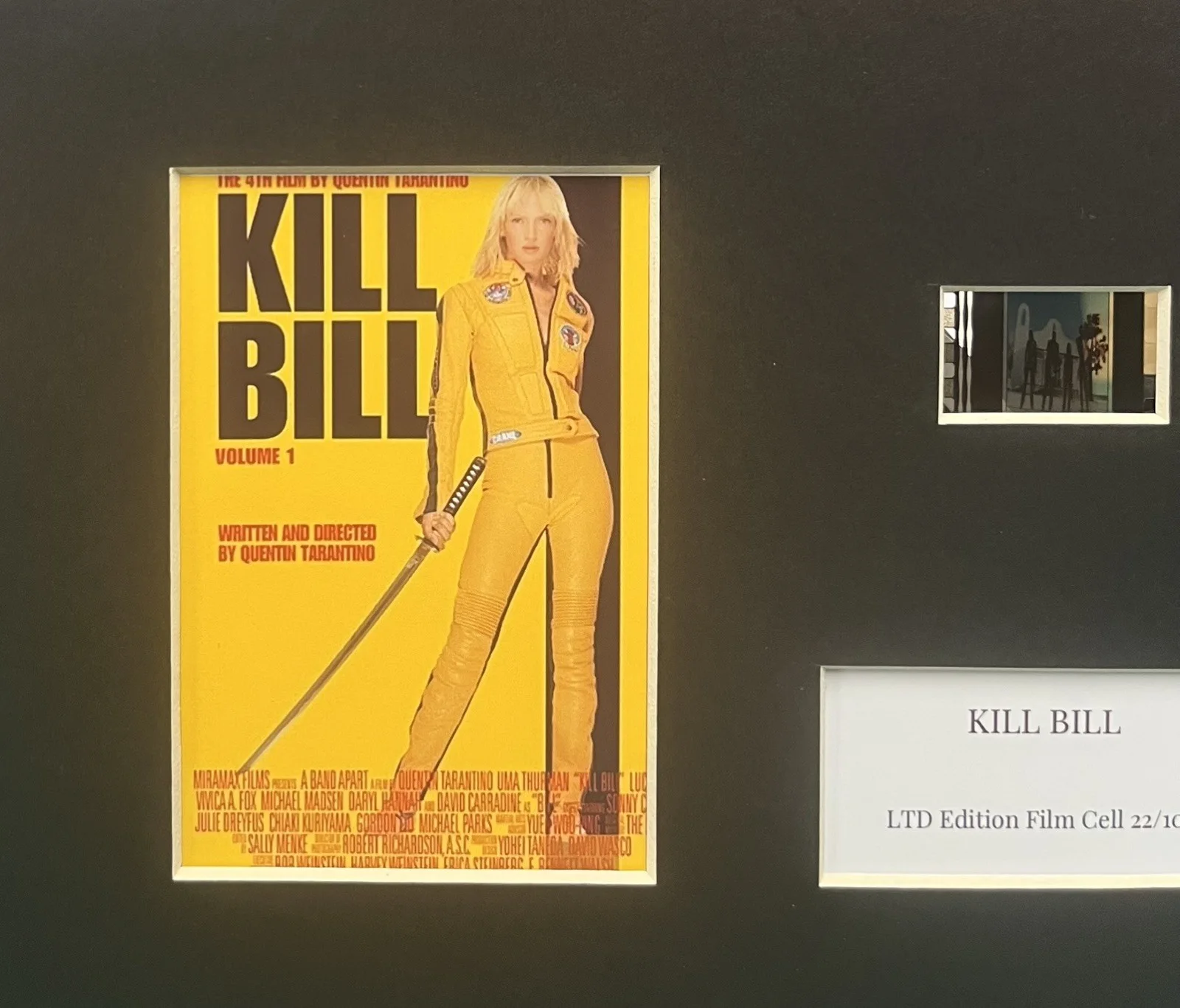KILL BILL. Vol 1 . 35mm Film Cell Mounted Display, image 2