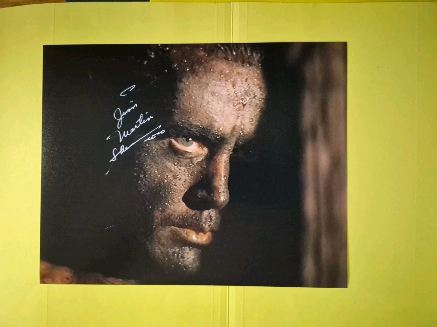 Martin Sheen — Martin Sheen Signed, Autographed photo. 8x10 Inscribed Jim, image 2