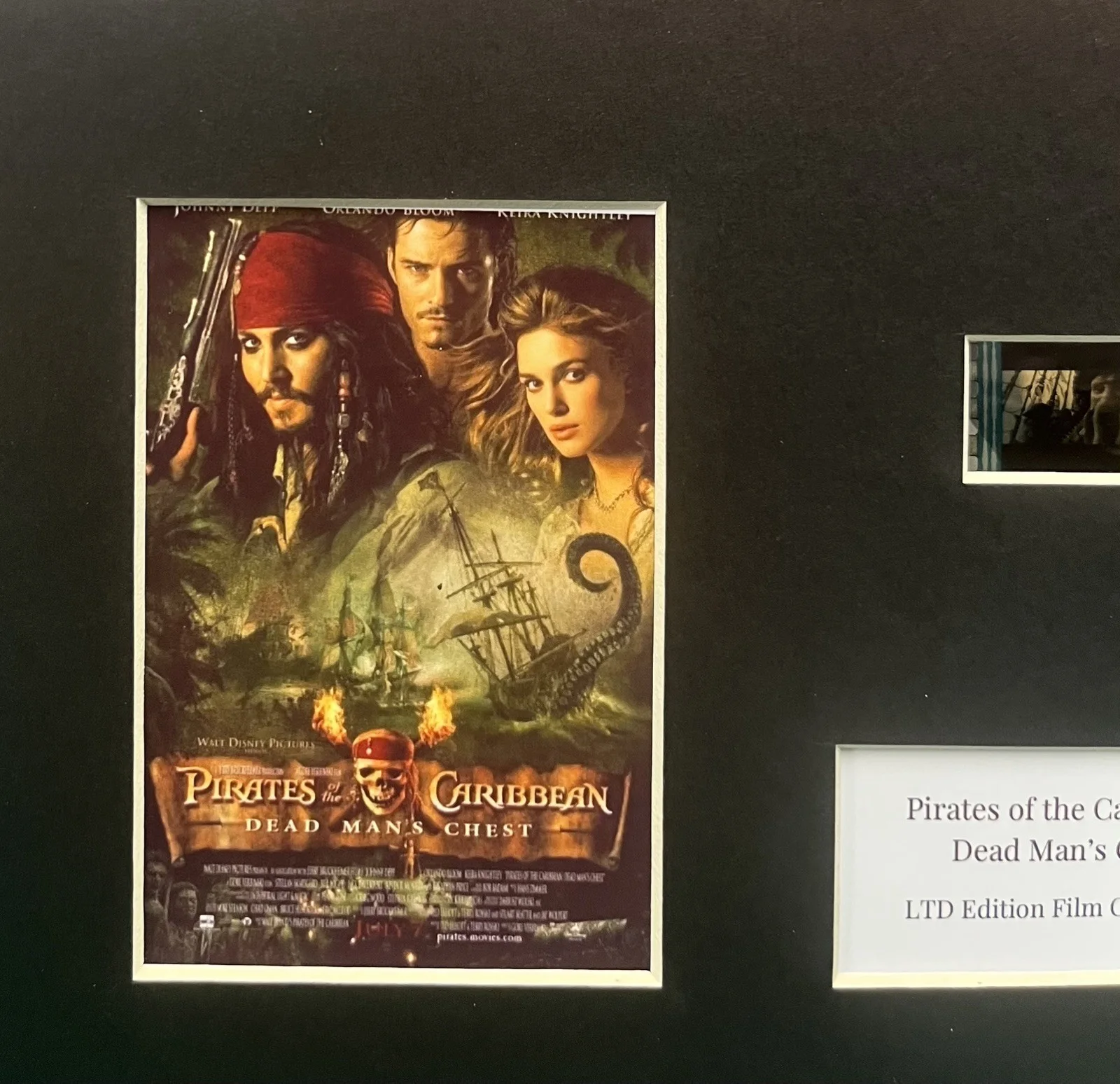 PIRATES OF THE CARIBBEAN. . 35mm Film Cell Mounted Display, image 2