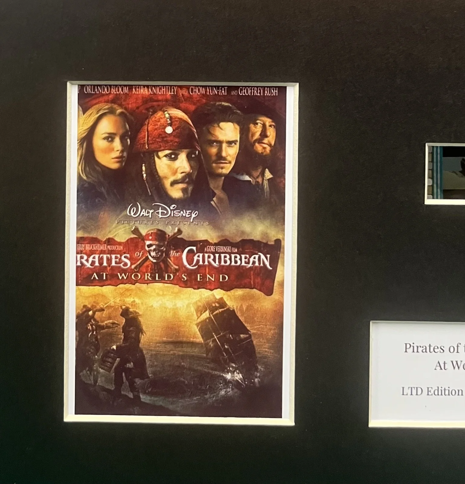 PIRATES OF THE CARIBBEAN. AT WORLDS END. 35mm Film Cell Mounted Display, изображение 3