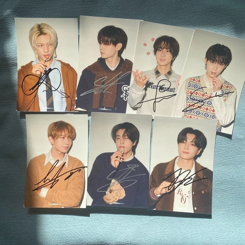 ENHYPEN — ENHYPEN Autographed Hand Signed Photo For Eniversary FAMILY K-POP Collection 4*6, изображение 2