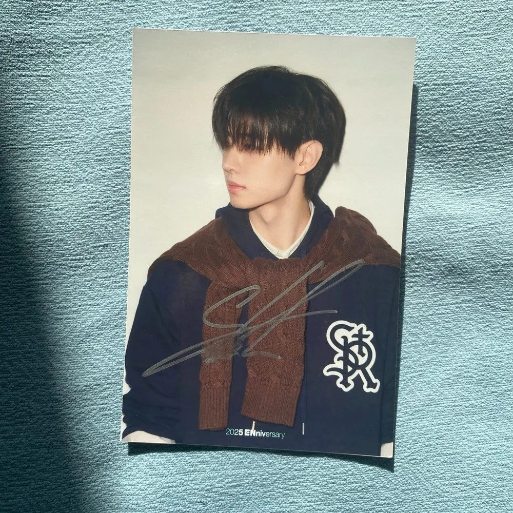 ENHYPEN — ENHYPEN Autographed Hand Signed Photo For Eniversary FAMILY K-POP Collection 4*6, изображение 4