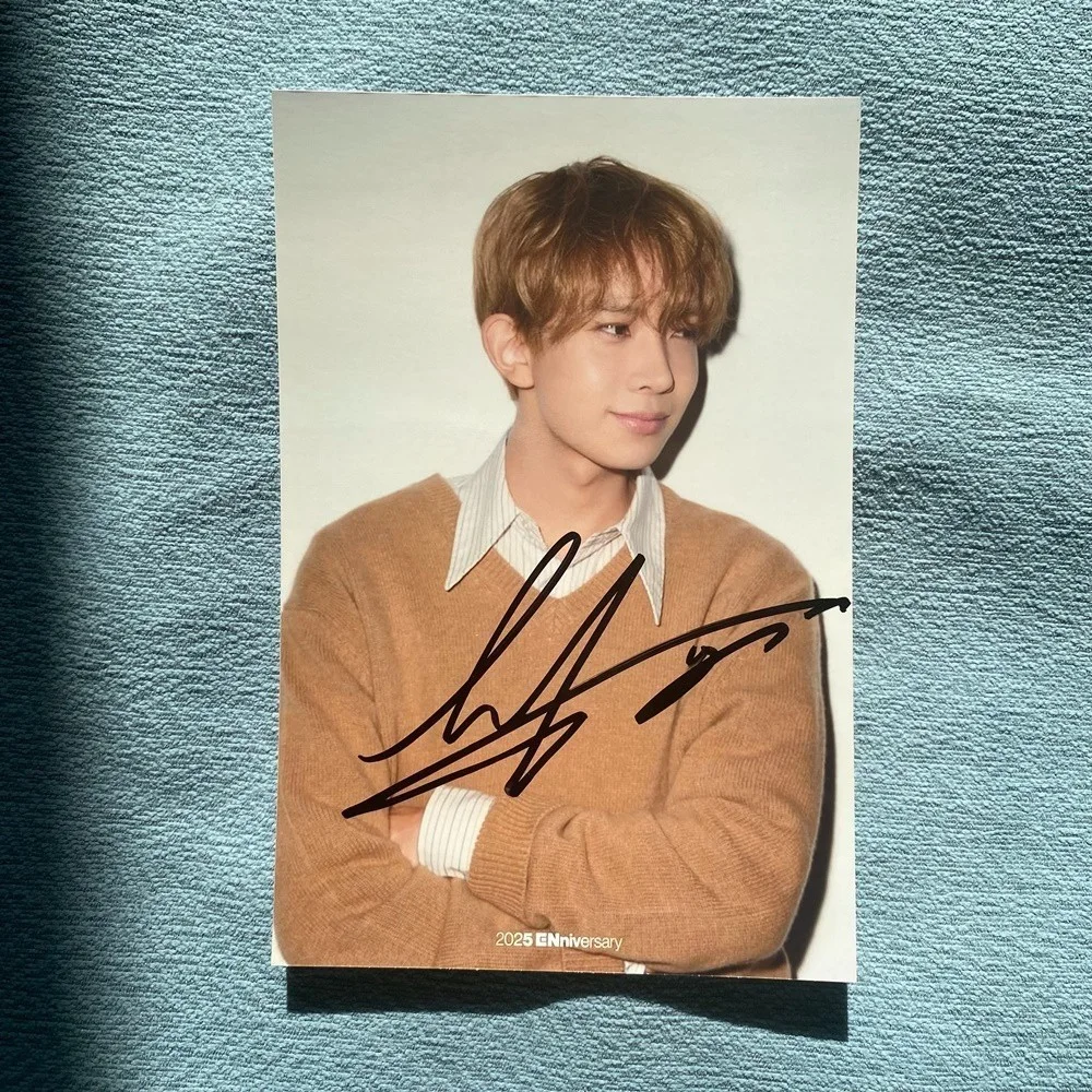 ENHYPEN — ENHYPEN Autographed Hand Signed Photo For Eniversary FAMILY K-POP Collection 4*6, изображение 5