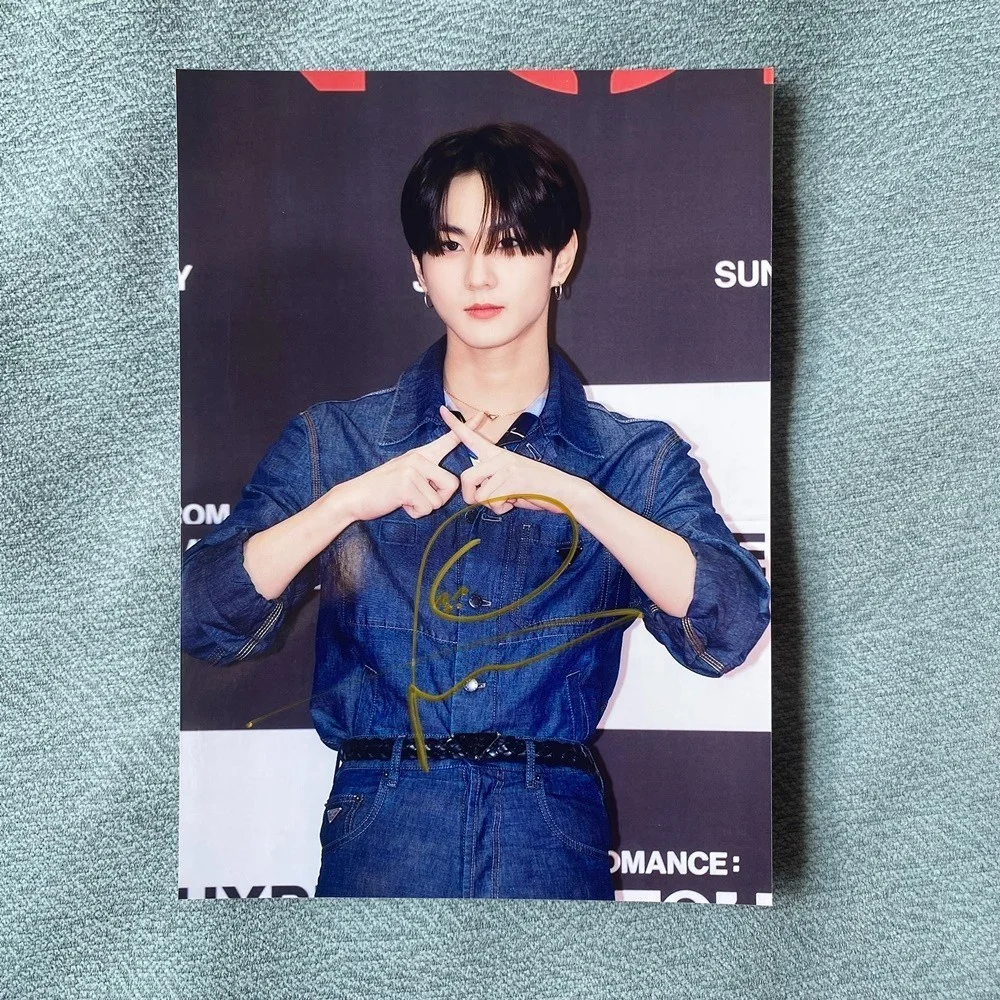 JUNGWON — K-POP ENHYPEN JUNGWON Autographed Hand Signed Photo 4*6 Combine Set, изображение 3