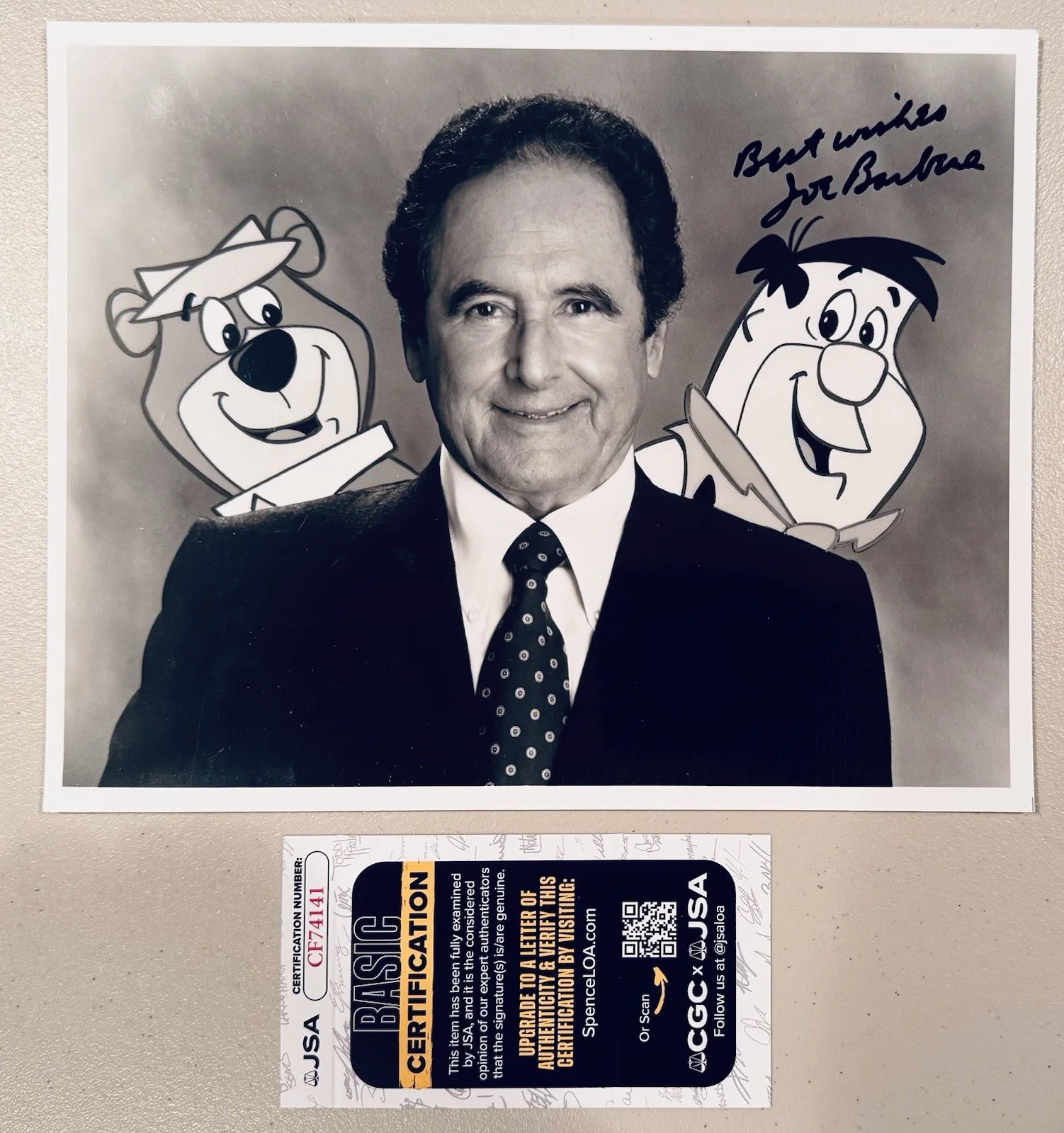 Bill Hanna & Joe Barbera Set Of 2 Signed Autographed 8x10 Photos JSA Cert, изображение 2