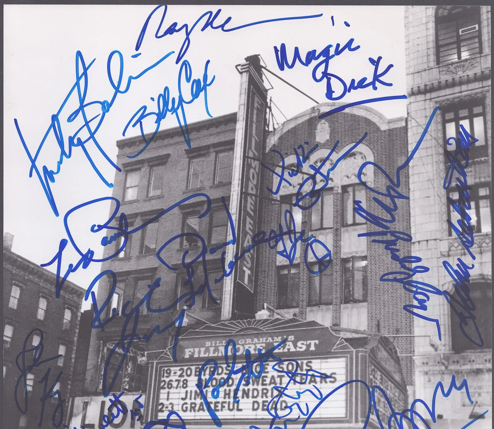 Fillmore East, Billy Cox, Paul Cotton, Bonnie Bramlett — FILLMORE EAST - AUTOGRAPHED SIGNED PHOTOGRAPH WITH CO-SIGNERS, изображение 2