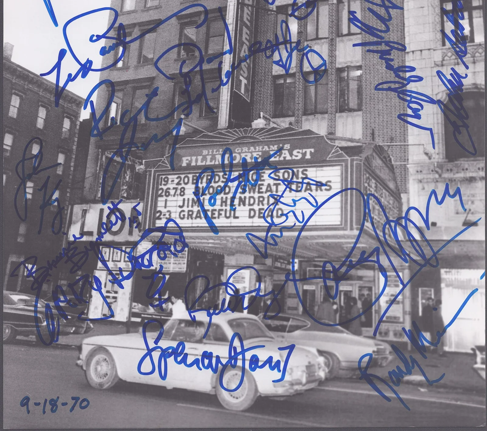Fillmore East, Billy Cox, Paul Cotton, Bonnie Bramlett — FILLMORE EAST - AUTOGRAPHED SIGNED PHOTOGRAPH WITH CO-SIGNERS, изображение 3