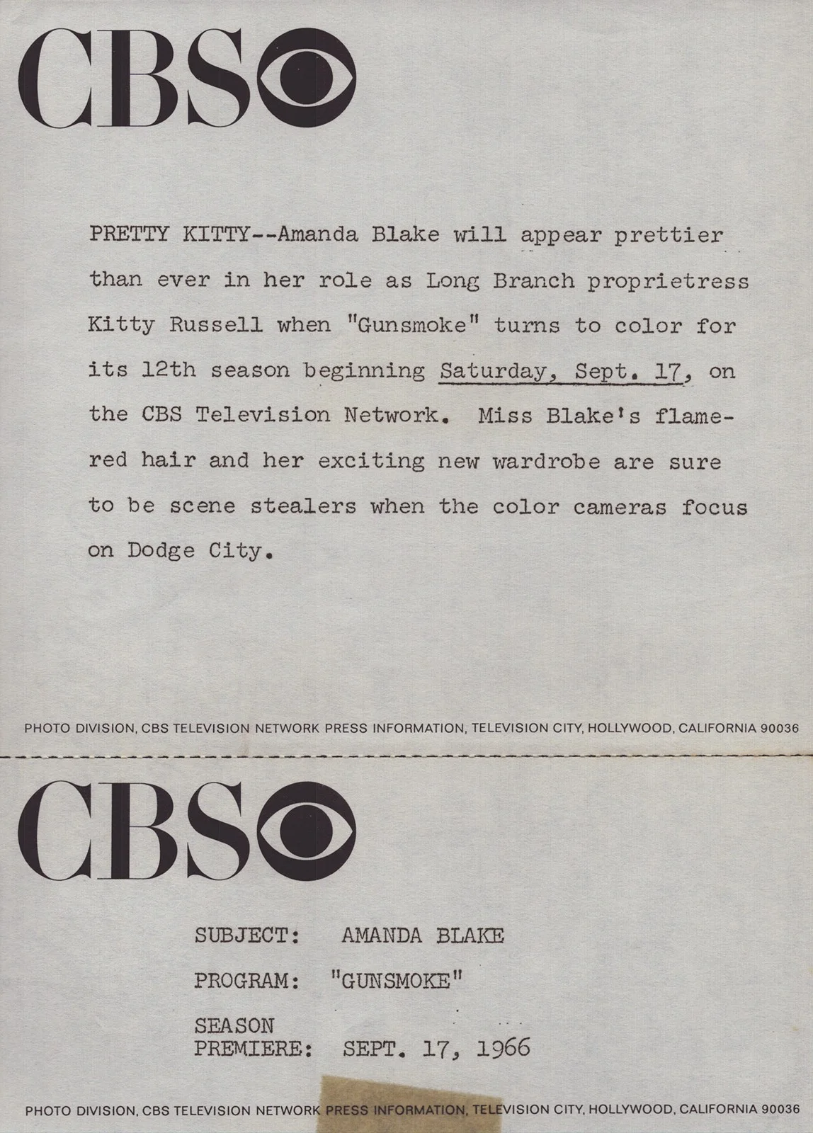 Amanda Blake — AMANDA "MISS KITTY" BLAKE - INSCRIBED PHOTOGRAPH SIGNED, image 3