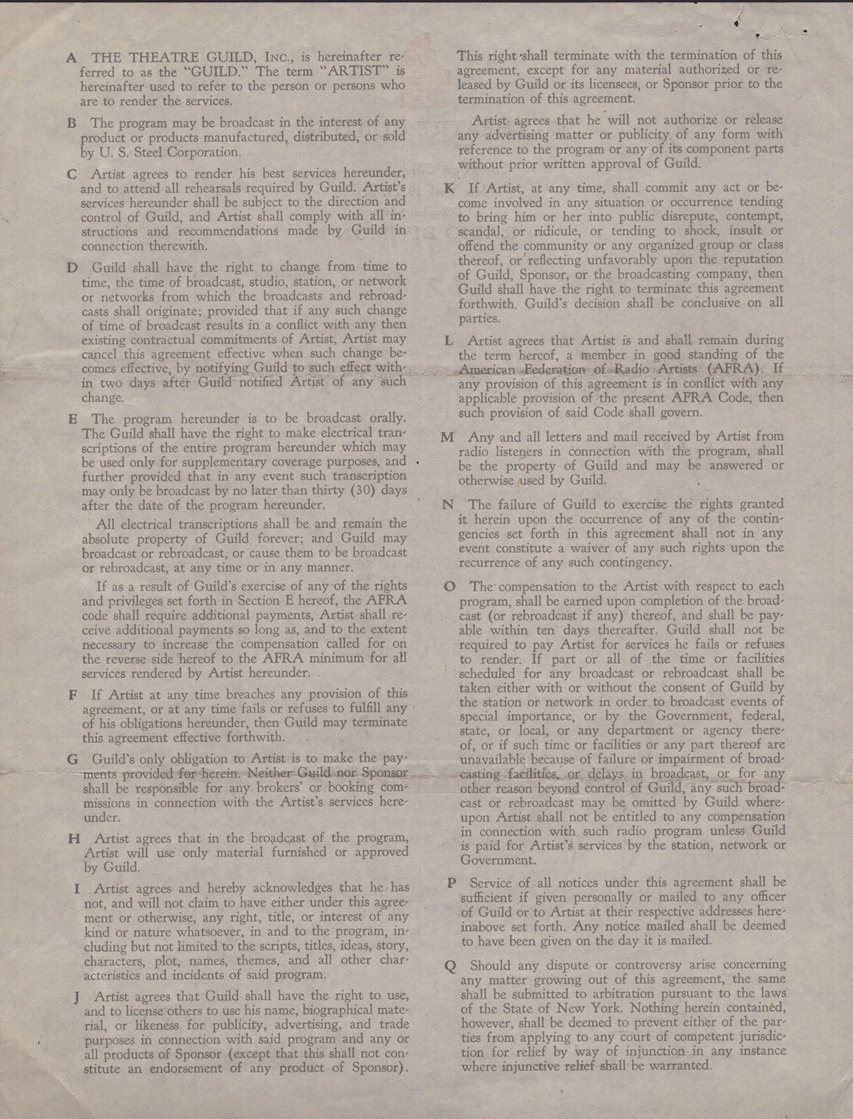 Walter Pidgeon, Armina Marshall — WALTER PIDGEON - DOCUMENT SIGNED 11/11/1948 CO-SIGNED BY: ARMINA MARSHALL, image 3