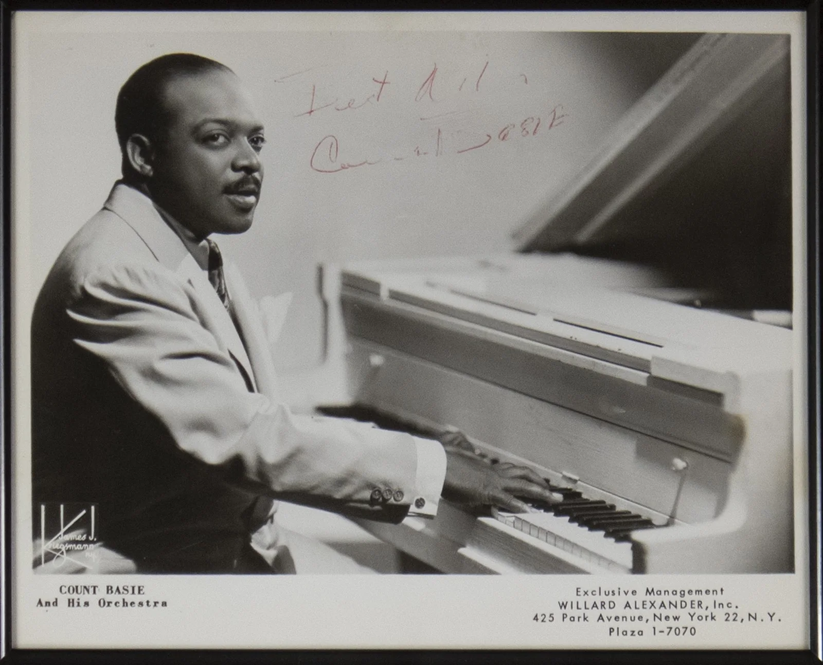 Count Basie — COUNT BASIE - AUTOGRAPHED SIGNED PHOTOGRAPH, image 2