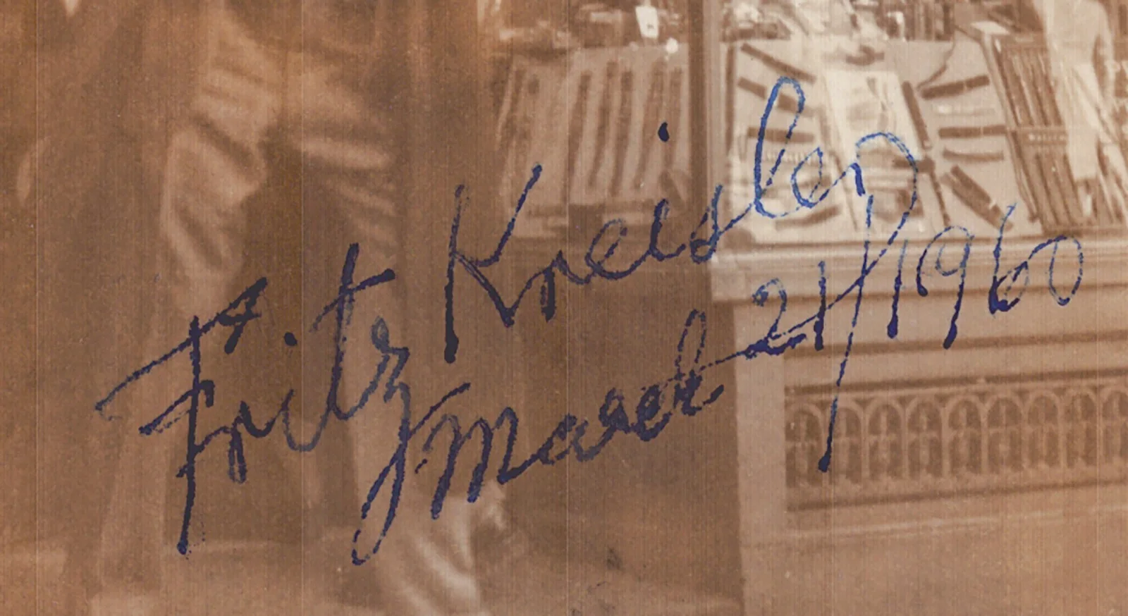 Fritz Kreisler — FRITZ KREISLER - PHOTOGRAPH SIGNED 03/21/1960, image 2
