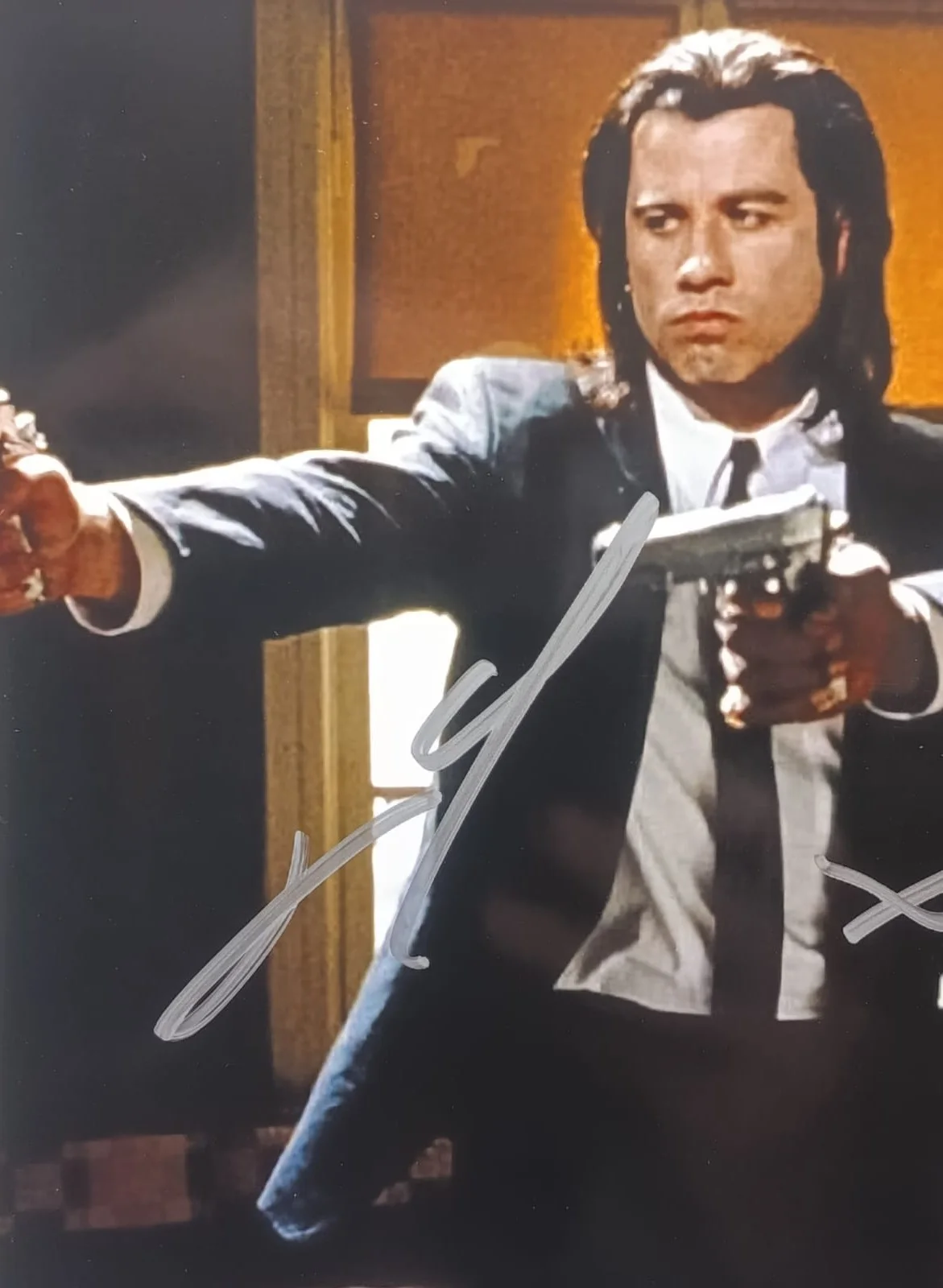 John Travolta / Samuel L. Jackson — John Travolta / Samuel L. Jackson (Pulp Fiction) Hand Signed Photo + COA, image 3