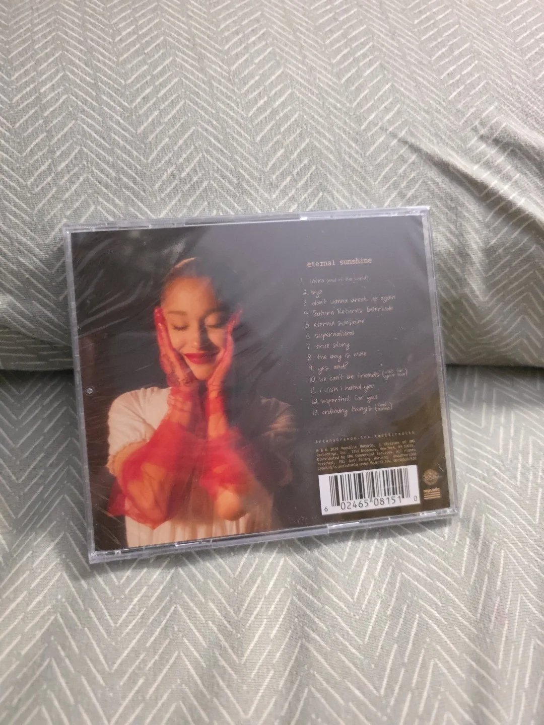 Ariana Grande Eternal Sunshine Signed CD, Sealed, image 2