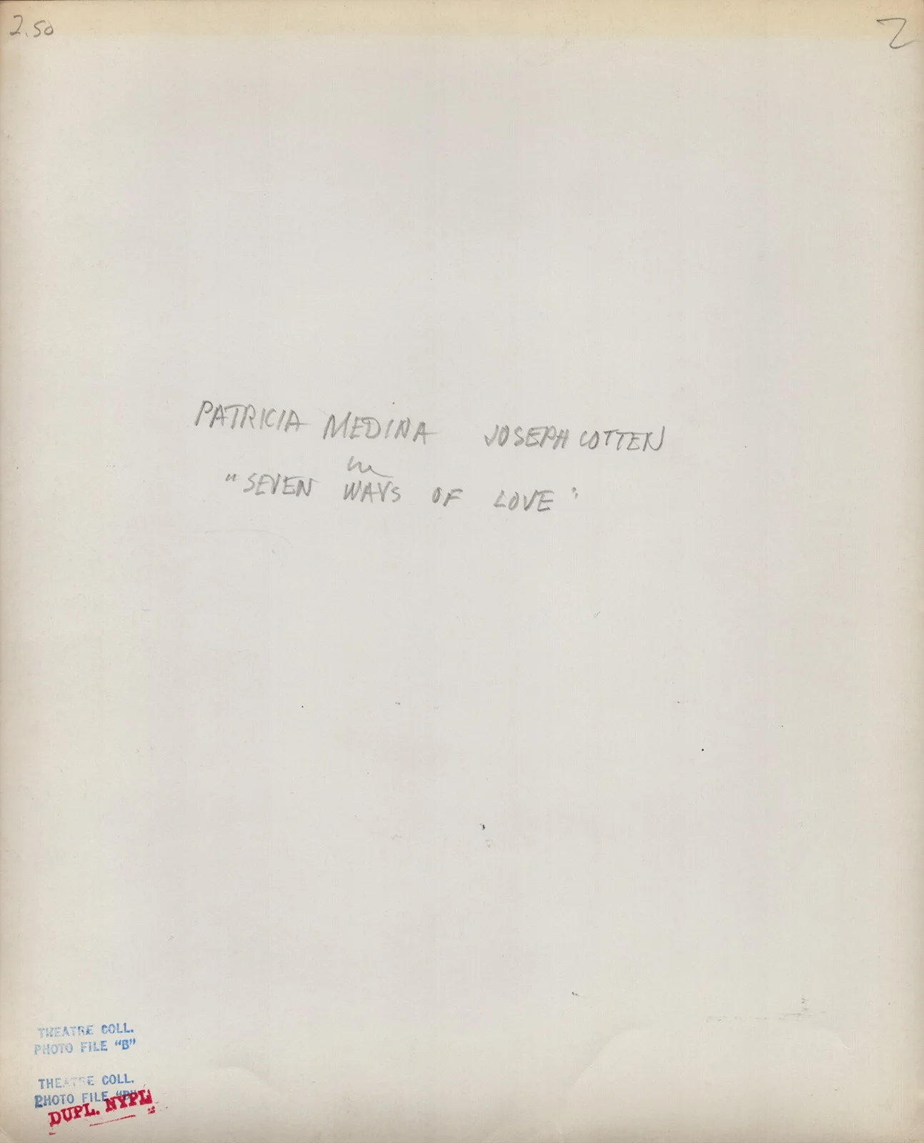 Patricia Medina, Joseph Cotten — SEVEN WAYS OF LOVE MOVIE CAST - INSCRIBED PHOTOGRAPH SIGNED WITH CO-SIGNERS, изображение 3
