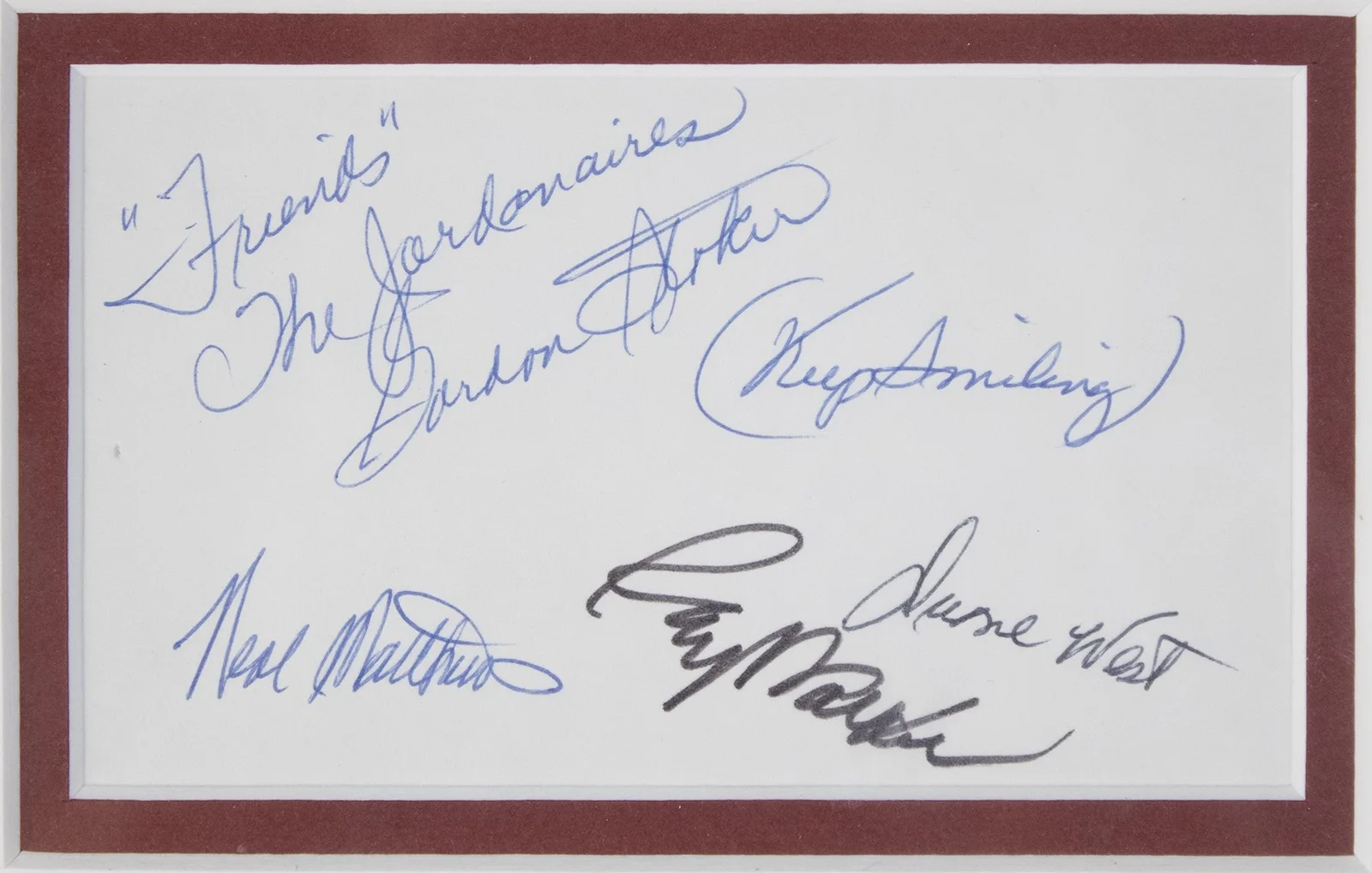 The Jordanaires, Ray Walker, Duane West, Gordon Stoker — THE JORDANAIRES - AUTOGRAPH WITH CO-SIGNERS, изображение 2