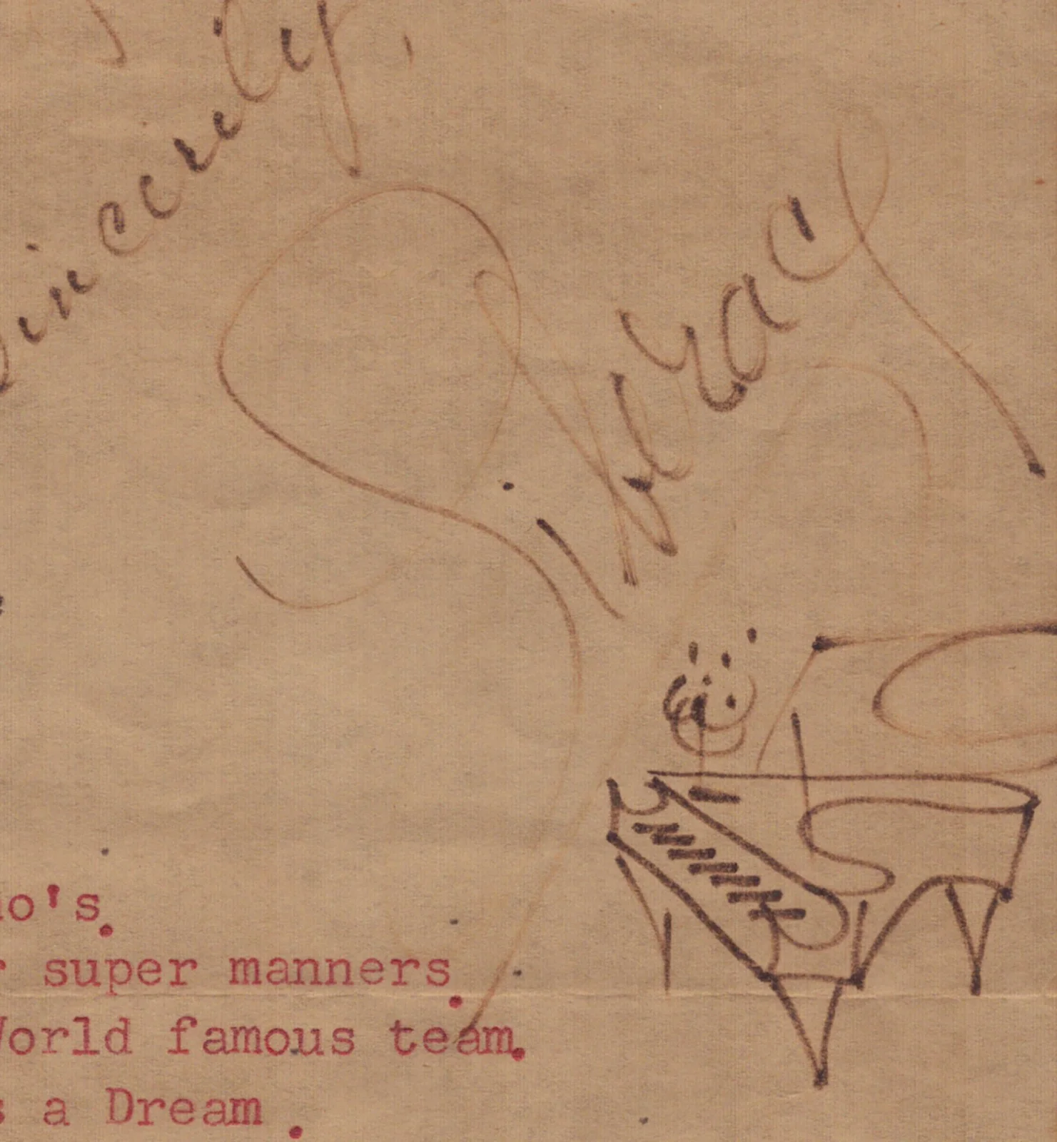 Liberace, George Liberace — LIBERACE - AUTOGRAPH NOTE SIGNED CIRCA 1957 CO-SIGNED BY: GEORGE LIBERACE, image 3