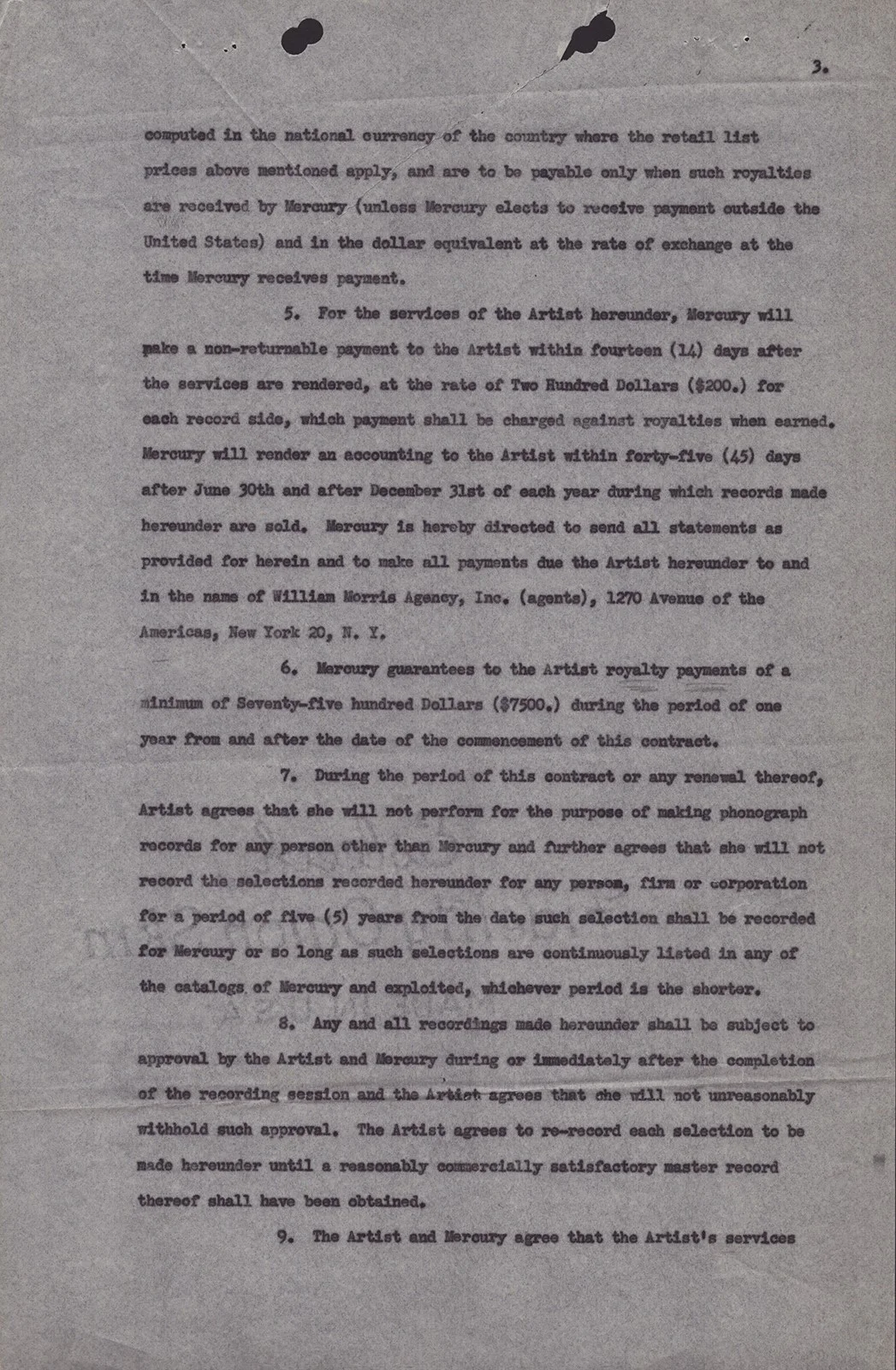 Frances Langford — FRANCES LANGFORD - CONTRACT SIGNED 06/29/1946, image 3