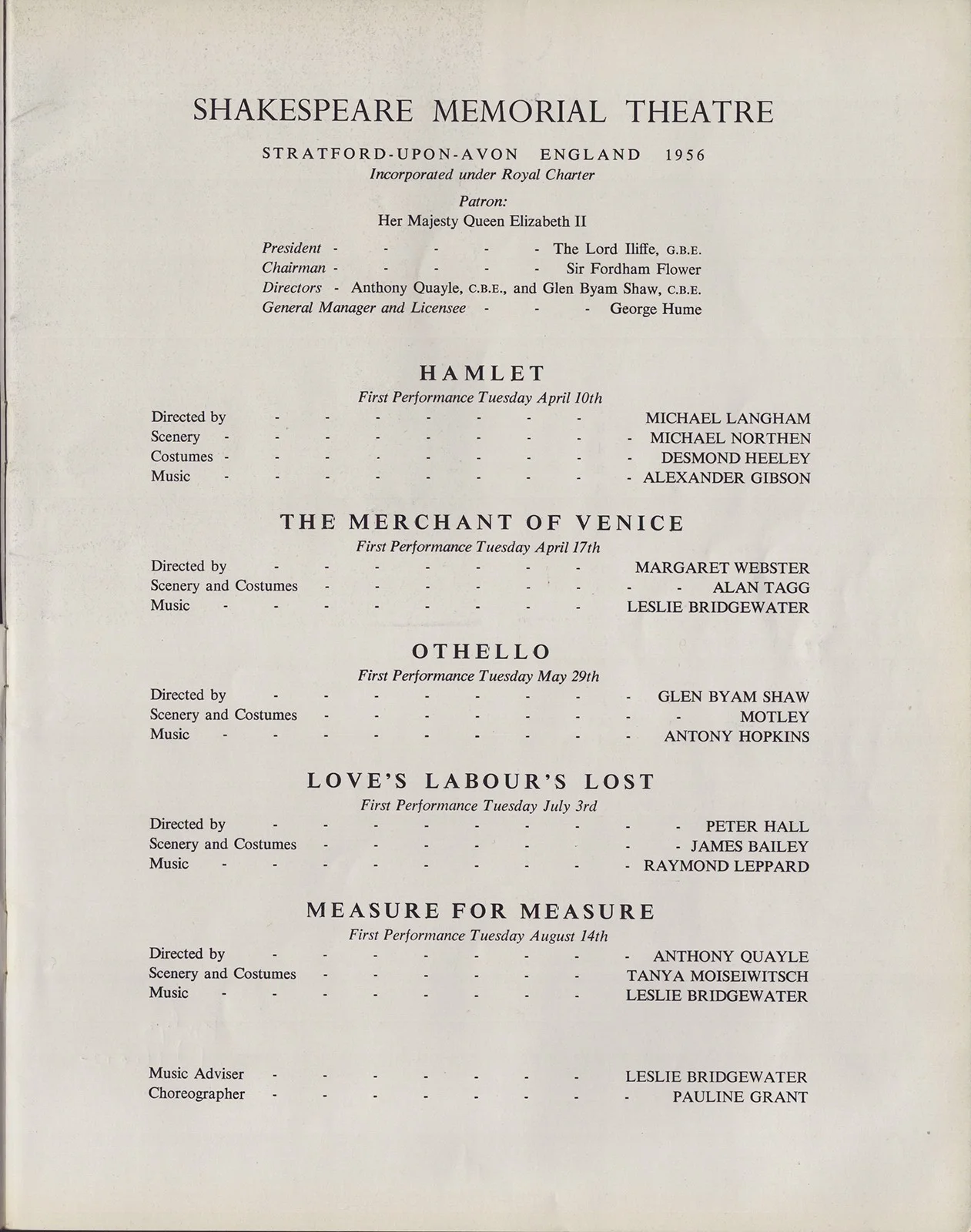 Emlyn Williams, Emrys James, Peter Cellier, Toby Robertson — EMLYN WILLIAMS - PROGRAM SIGNED CIRCA 1956 WITH CO-SIGNERS, image 2