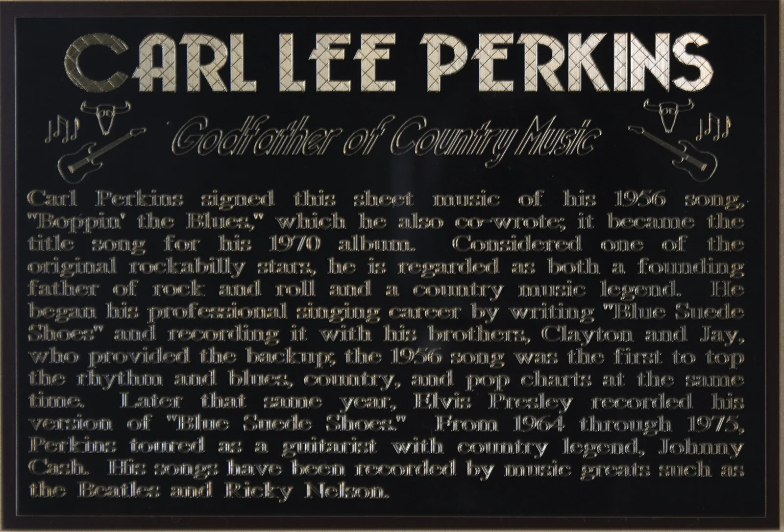 Carl Lee Perkins — CARL LEE PERKINS - AUTOGRAPHED SIGNED PHOTOGRAPH, image 4