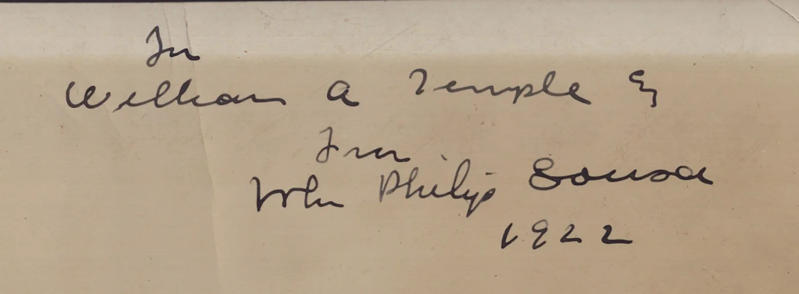 John Philip Sousa — JOHN PHILIP "THE MARCH KING" SOUSA - AUTOGRAPHED INSCRIBED PHOTOGRAPH 1922, image 2
