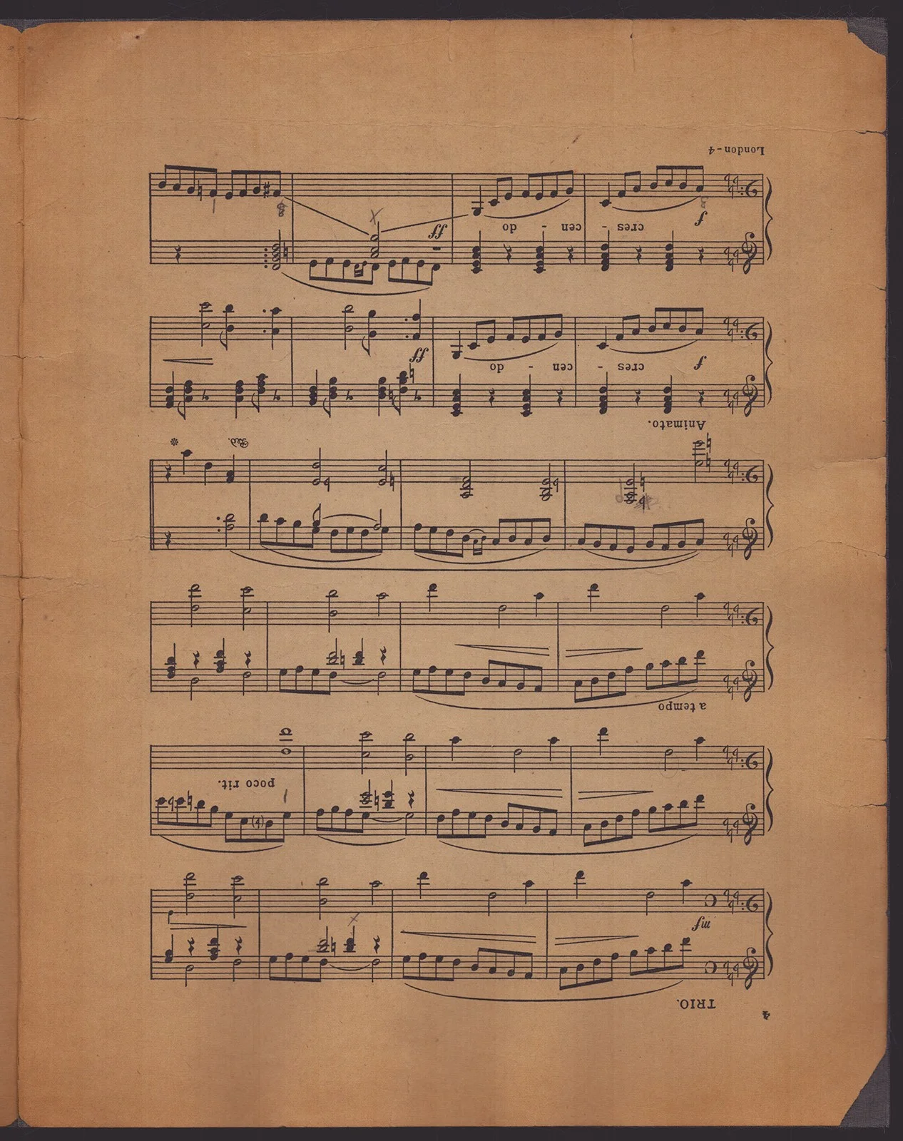 Florenz Ziegfeld Jr — FLORENZ "FLO" ZIEGFELD JR. - TYPED NOTE ON SHEET MUSIC SIGNED CIRCA 1907, изображение 5