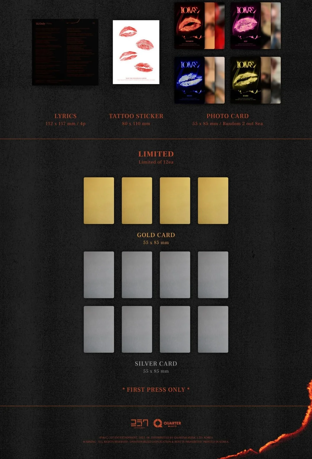 XLOV I ONE 2nd Single Album Case Random Version CD+24p Booklet+4p Lyrics+1ea ..., image 3
