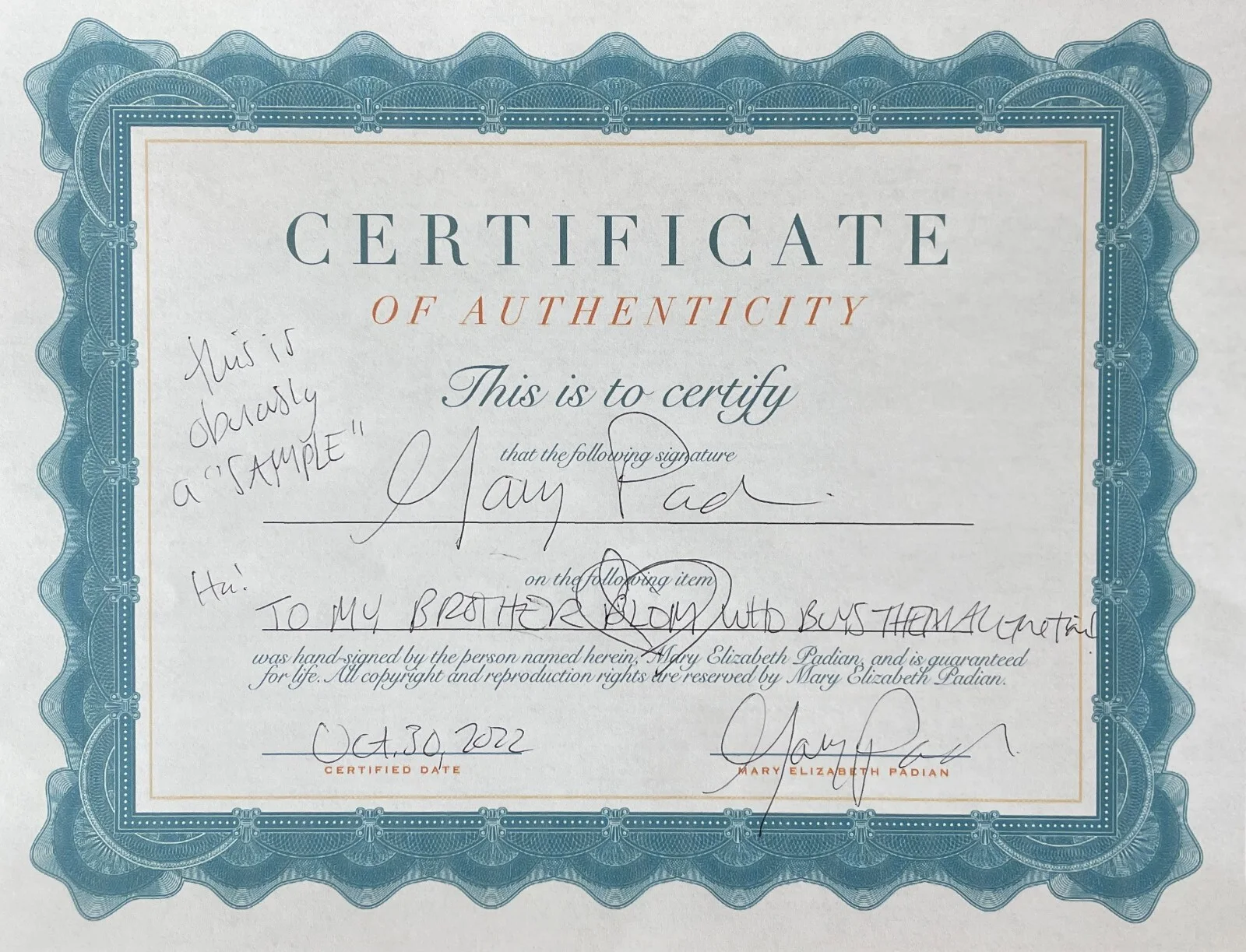 Mary Padian — Mary Padian Storage Wars Personalized Signed Photograph #6, image 2